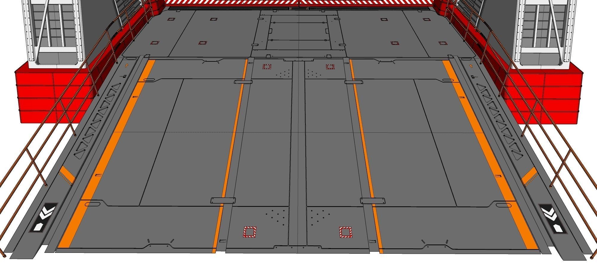 antinuclear gate with a ramp 3D model_30