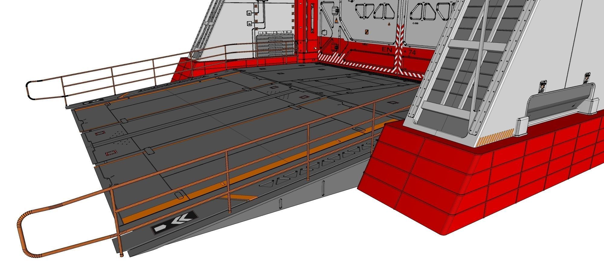 antinuclear gate with a ramp 3D model_31