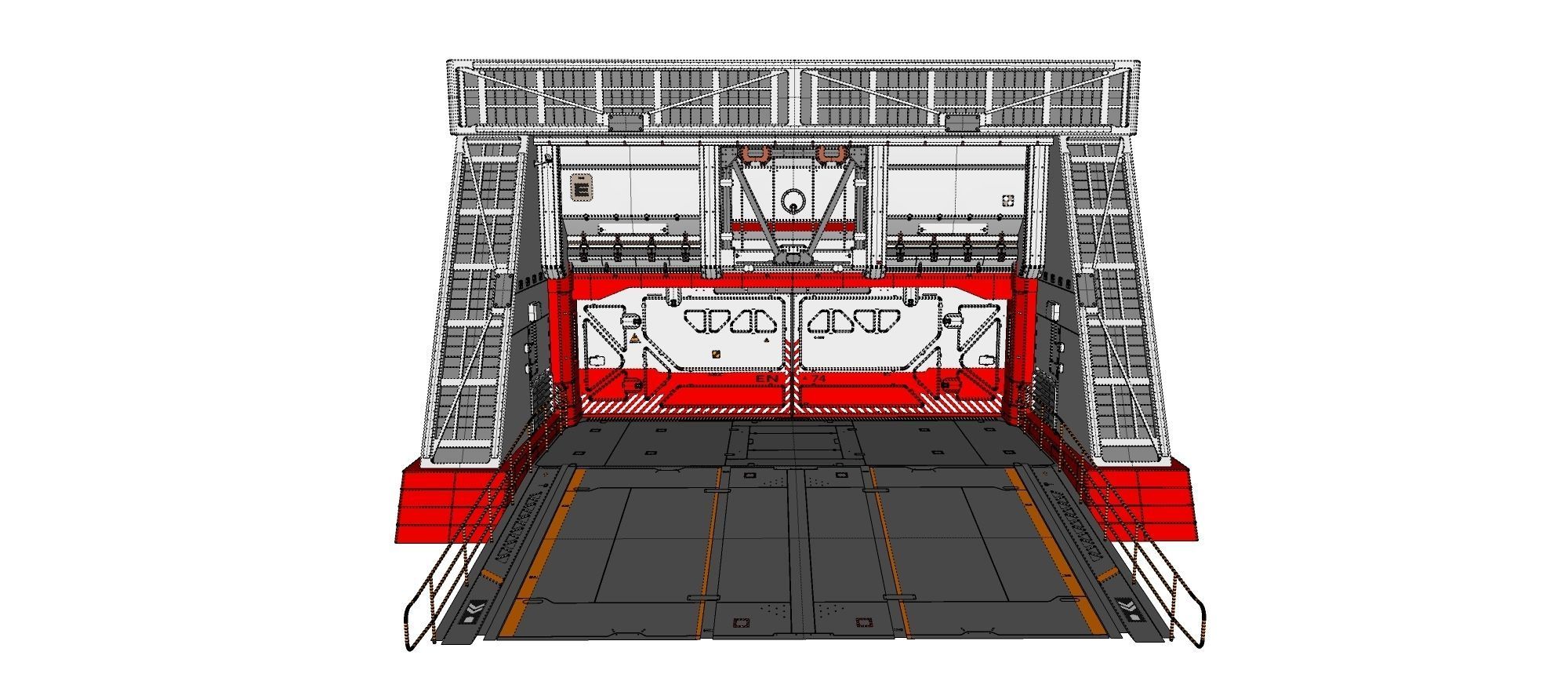 antinuclear gate with a ramp 3D model_21