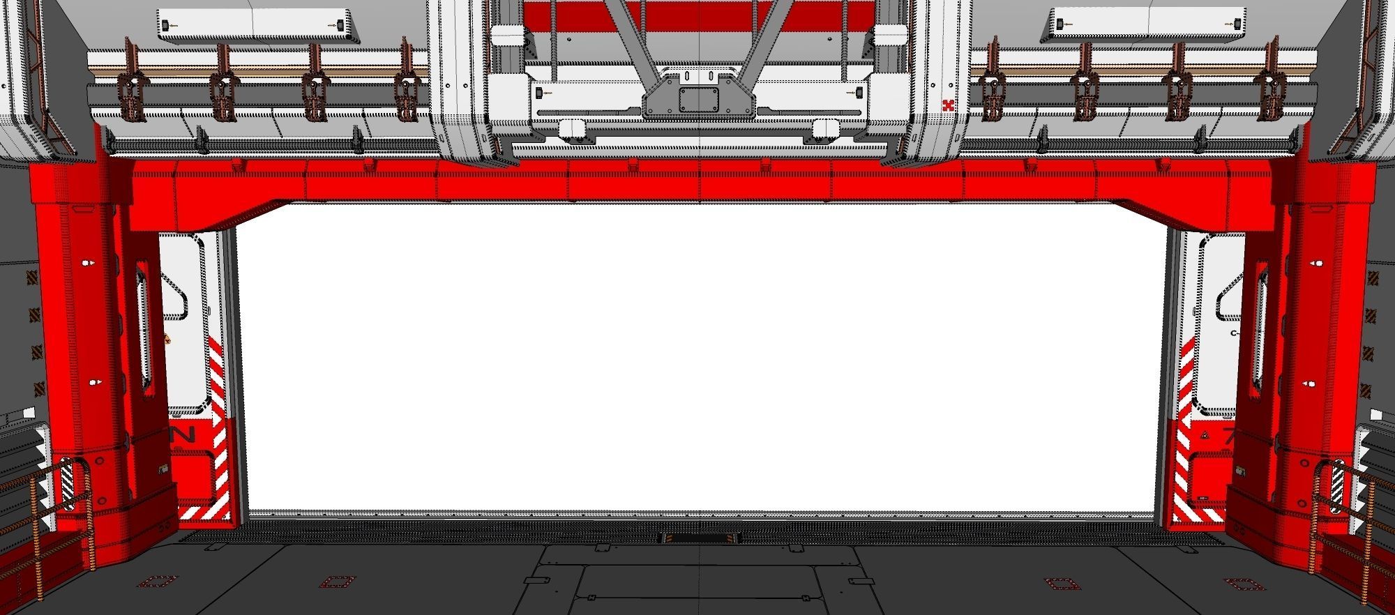 antinuclear gate with a ramp 3D model_33