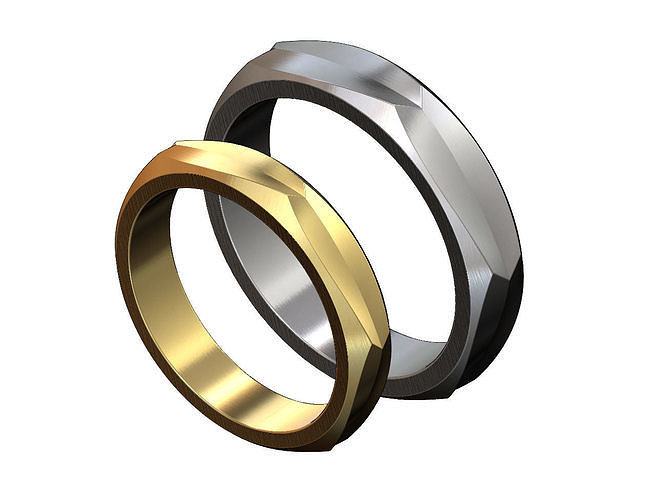 Chamfered double side hexagonal twist band 3D print model