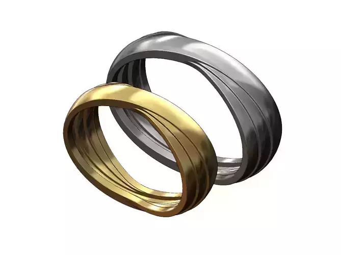 Overlapping bands ring