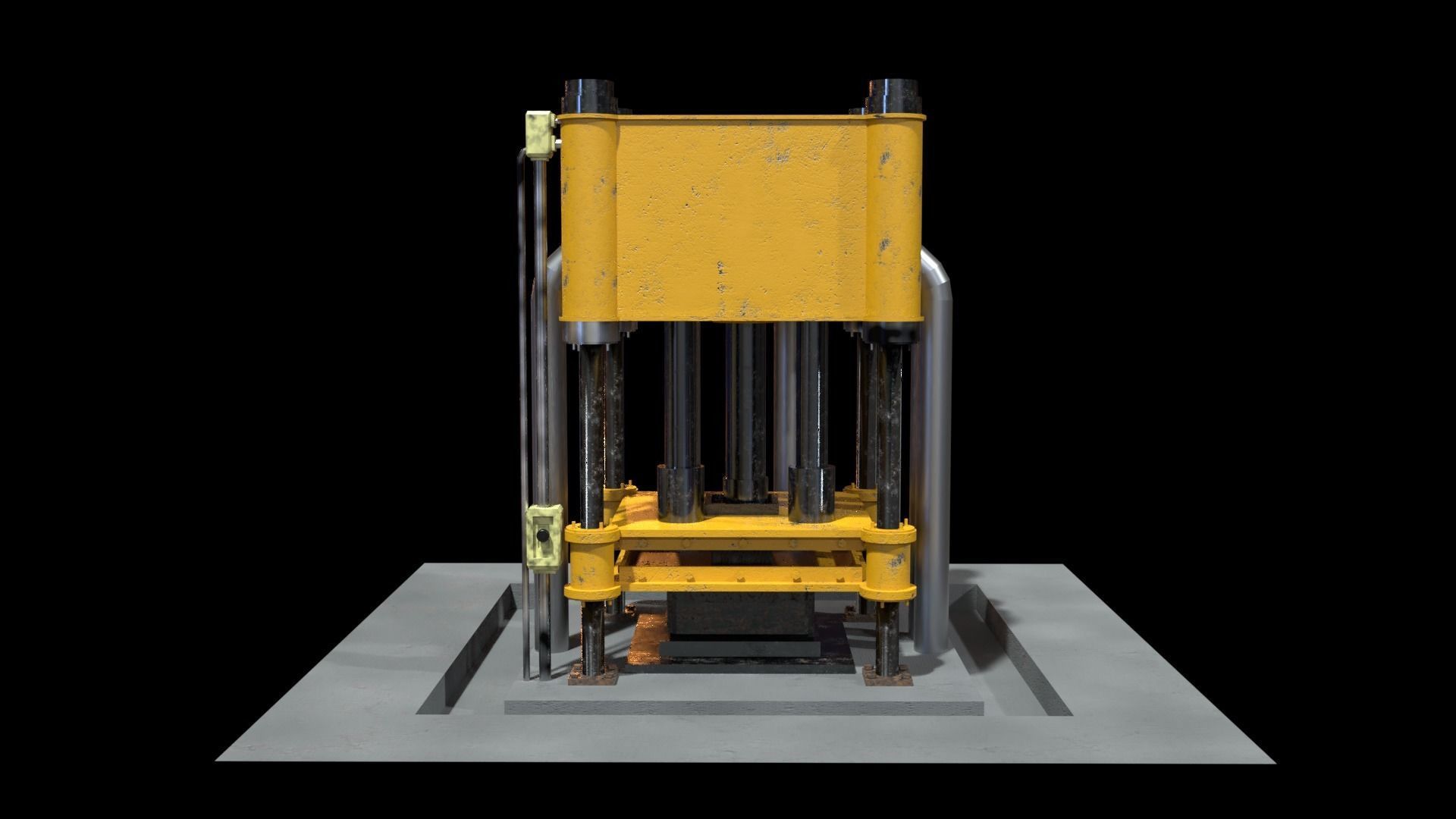 metal forging machine 3D model_1