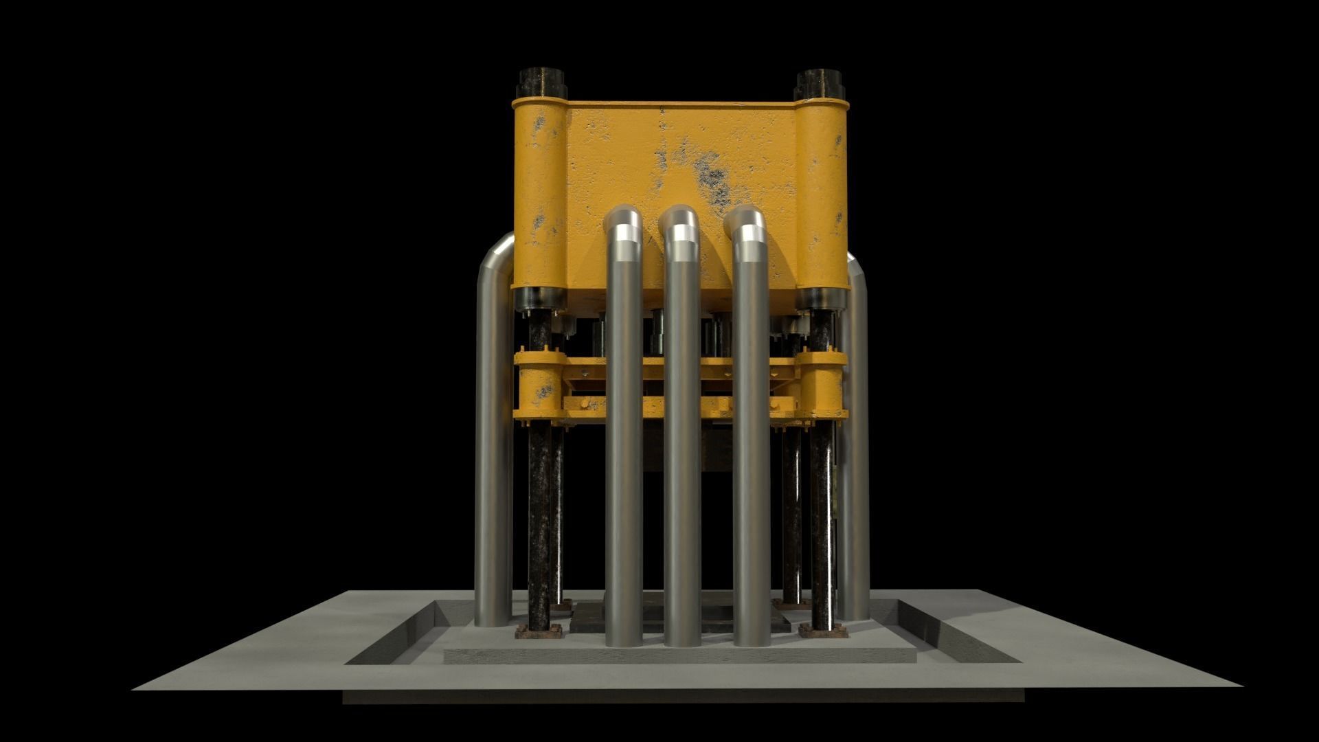 metal forging machine 3D model_3
