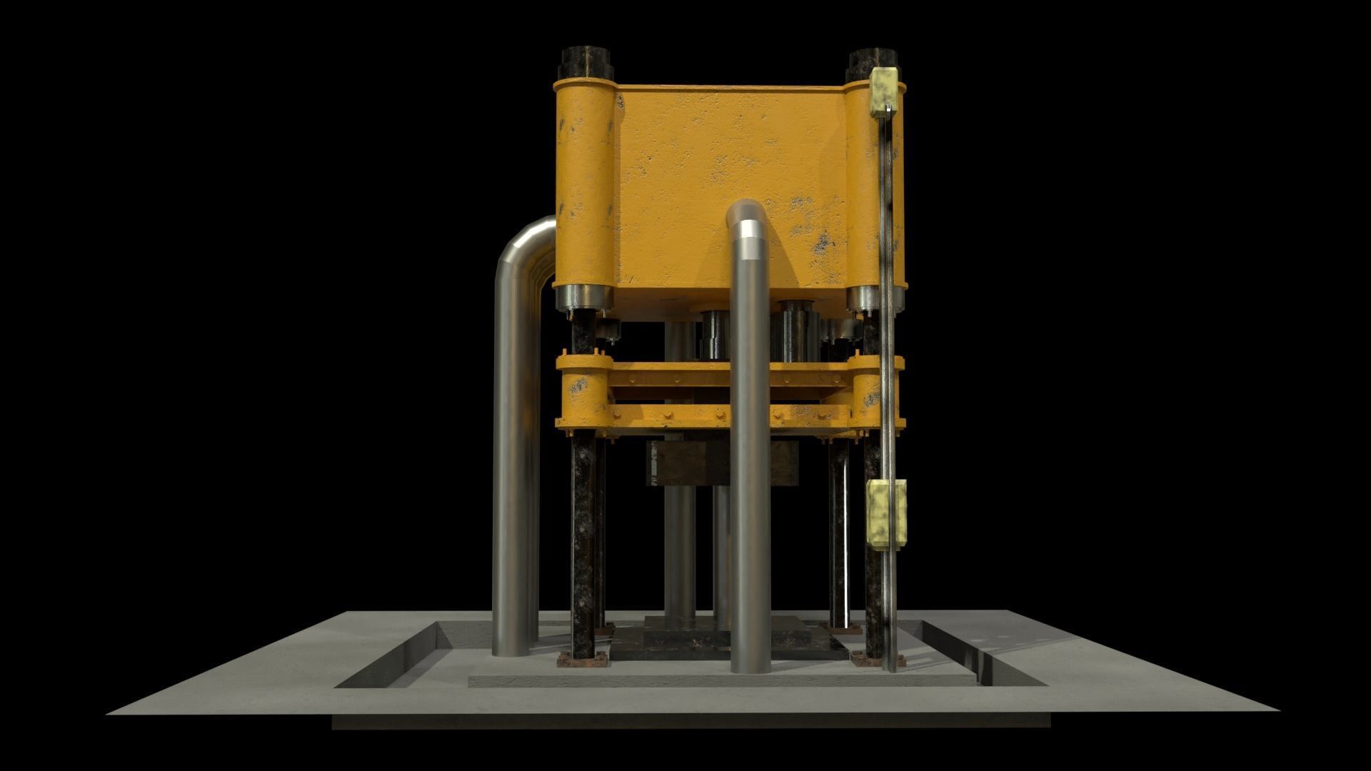 metal forging machine 3D model_2