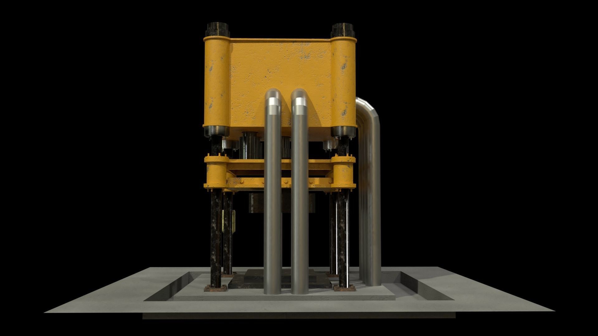 metal forging machine 3D model_4