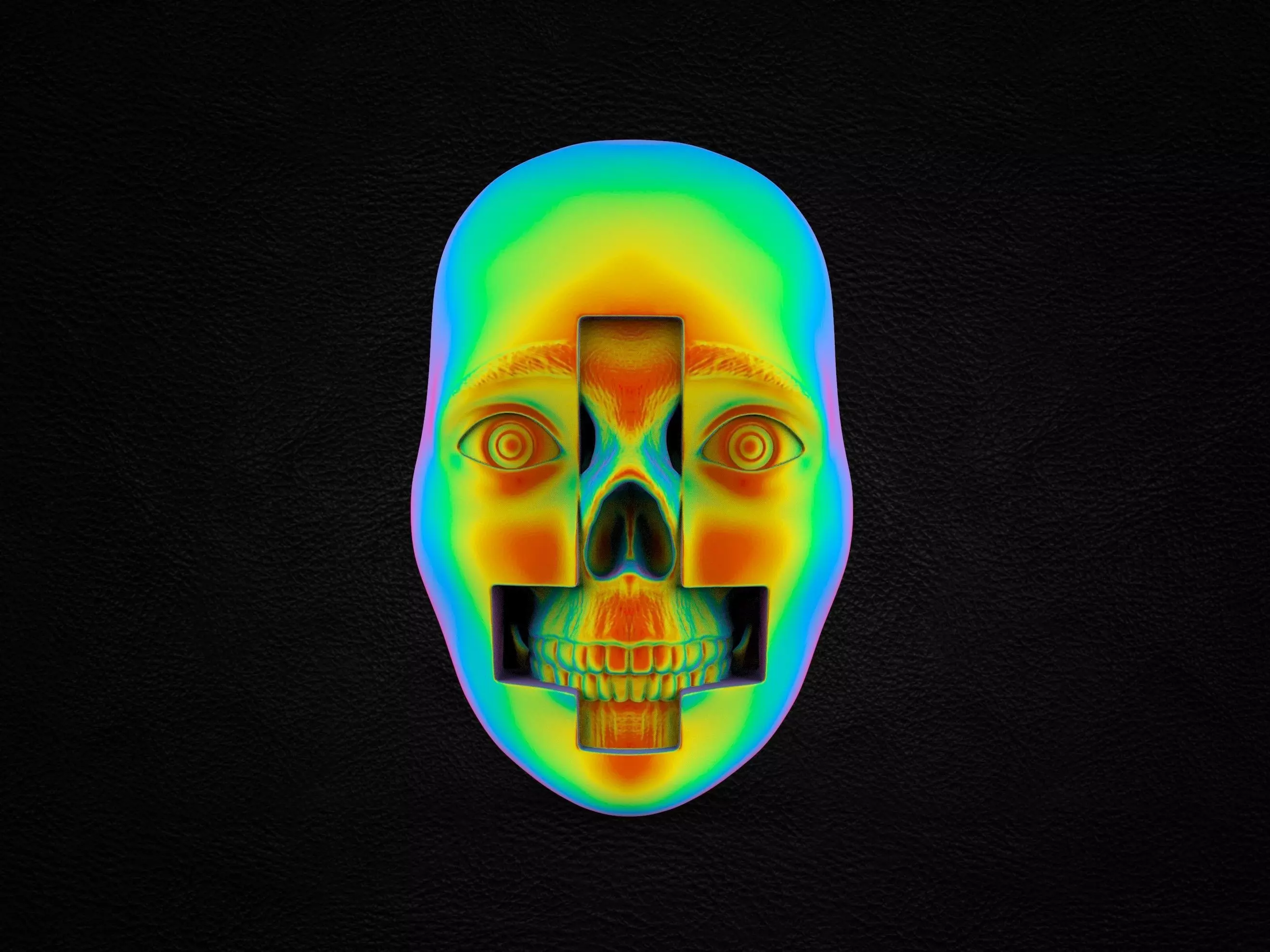 Halloween Mask Wall Decoration 3D print model_0