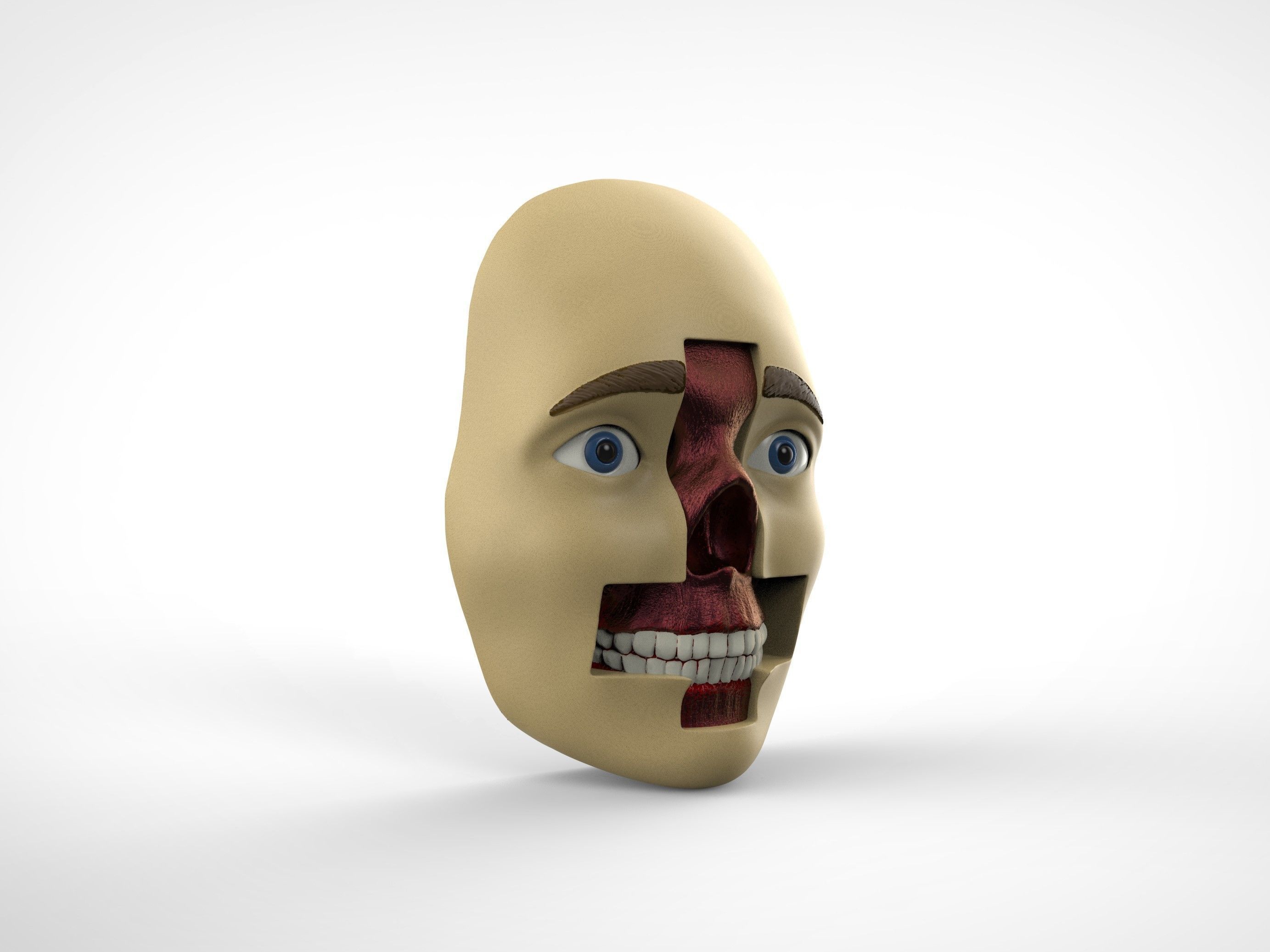 Halloween Mask Wall Decoration 3D print model_3