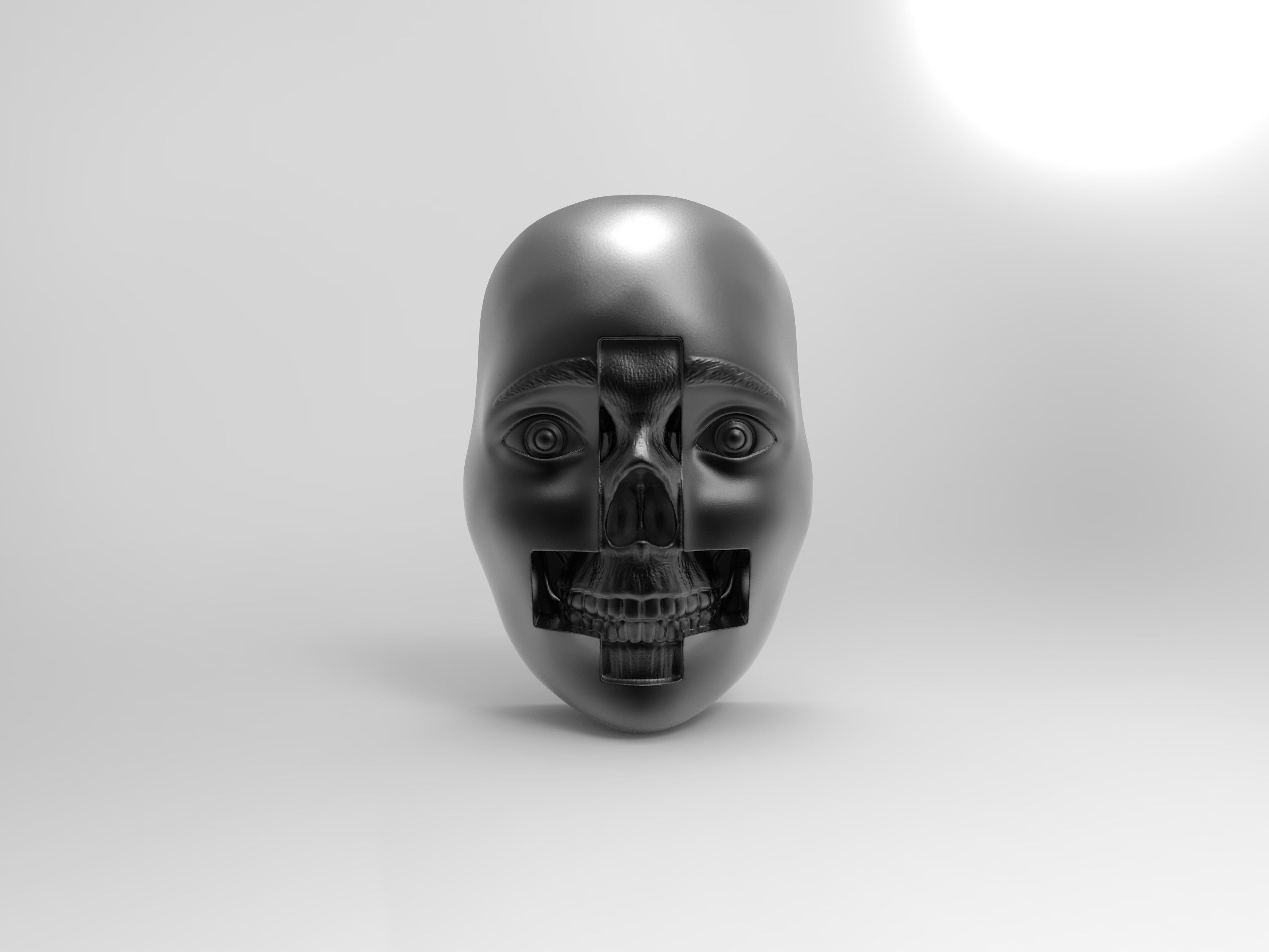 Halloween Mask Wall Decoration 3D print model_2