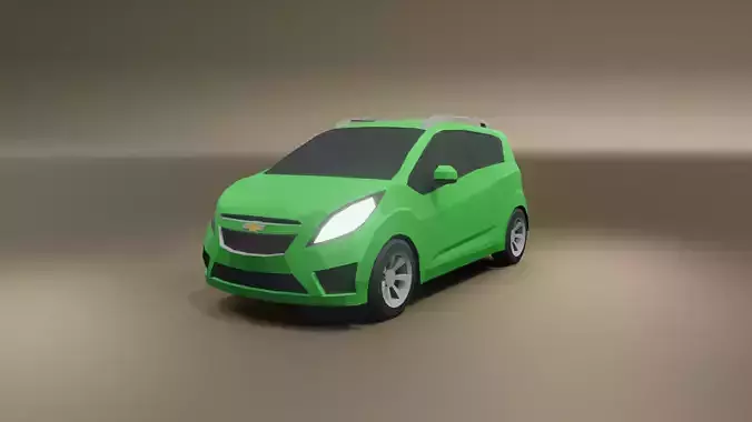 Chevrolet Spark low poly 3D model