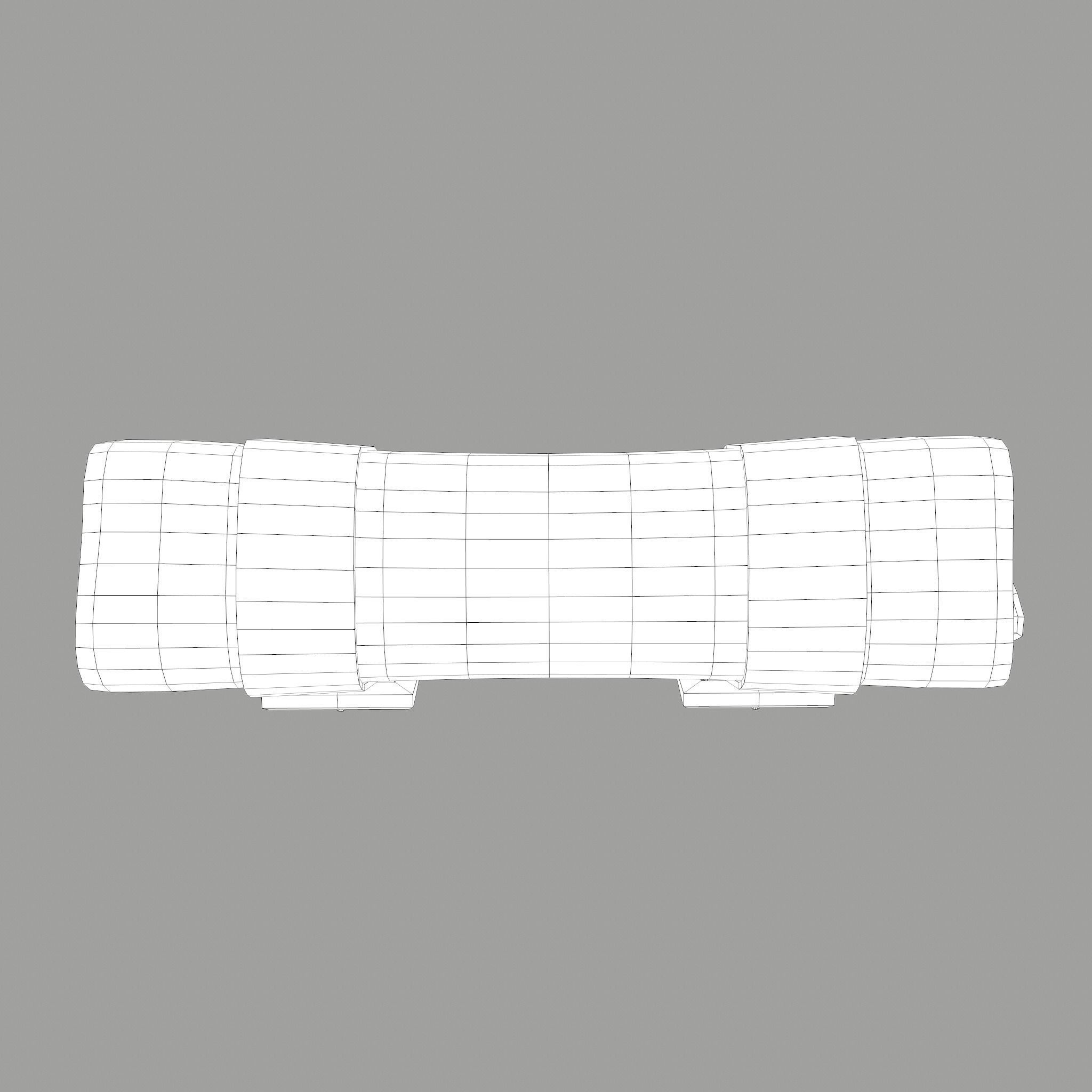 Medieval Bag Low-poly 3D model_25