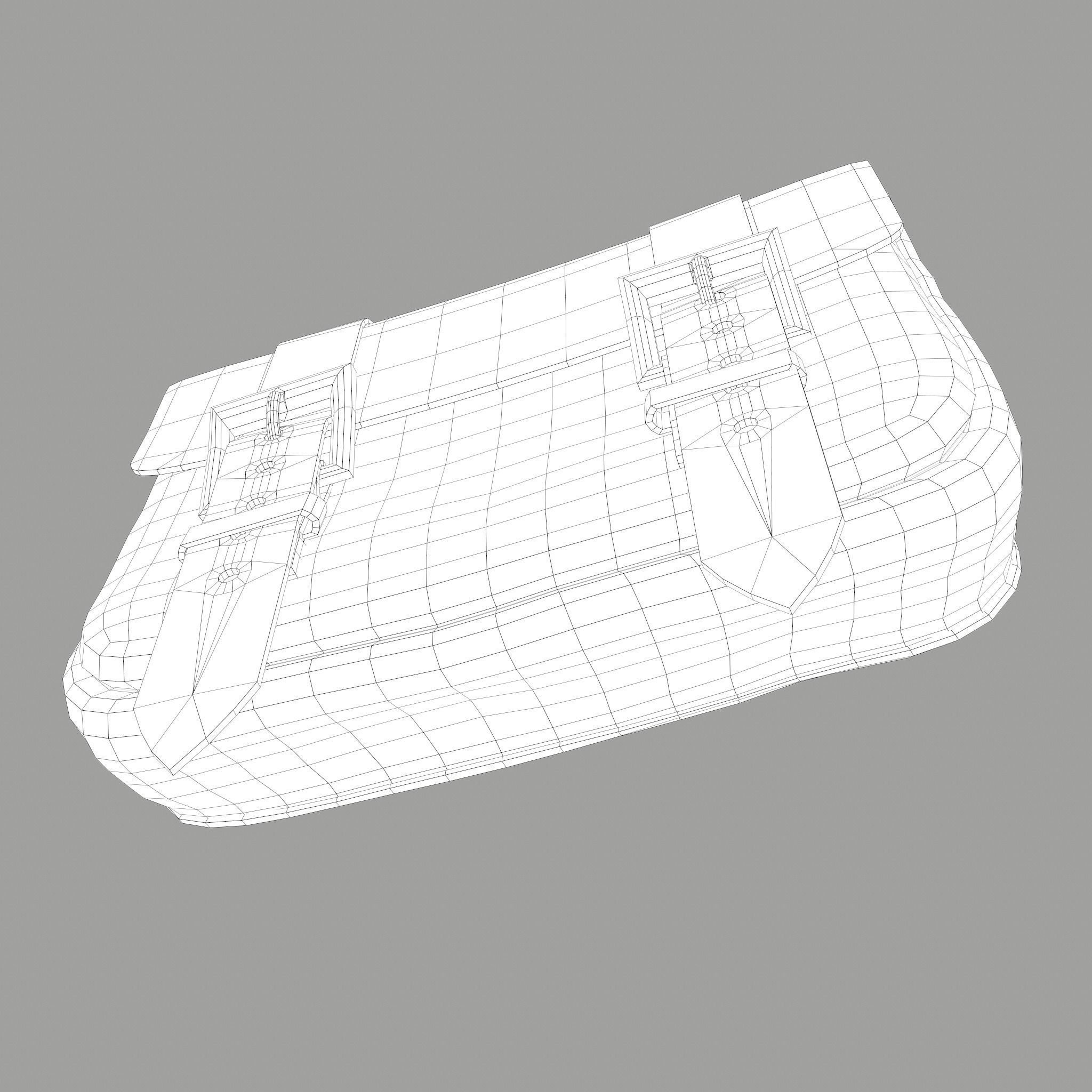 Medieval Bag Low-poly 3D model_31