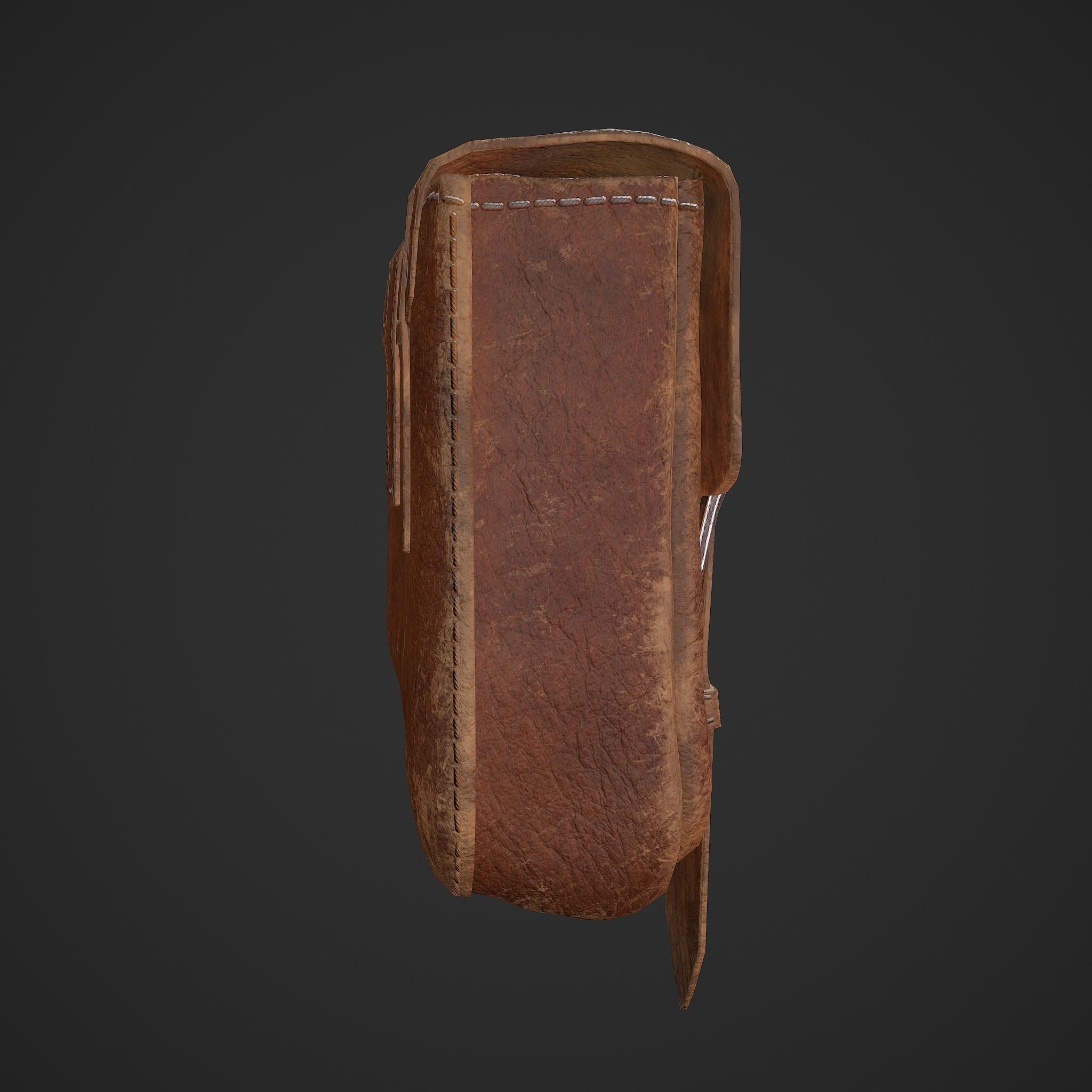 Medieval Bag Low-poly 3D model_4