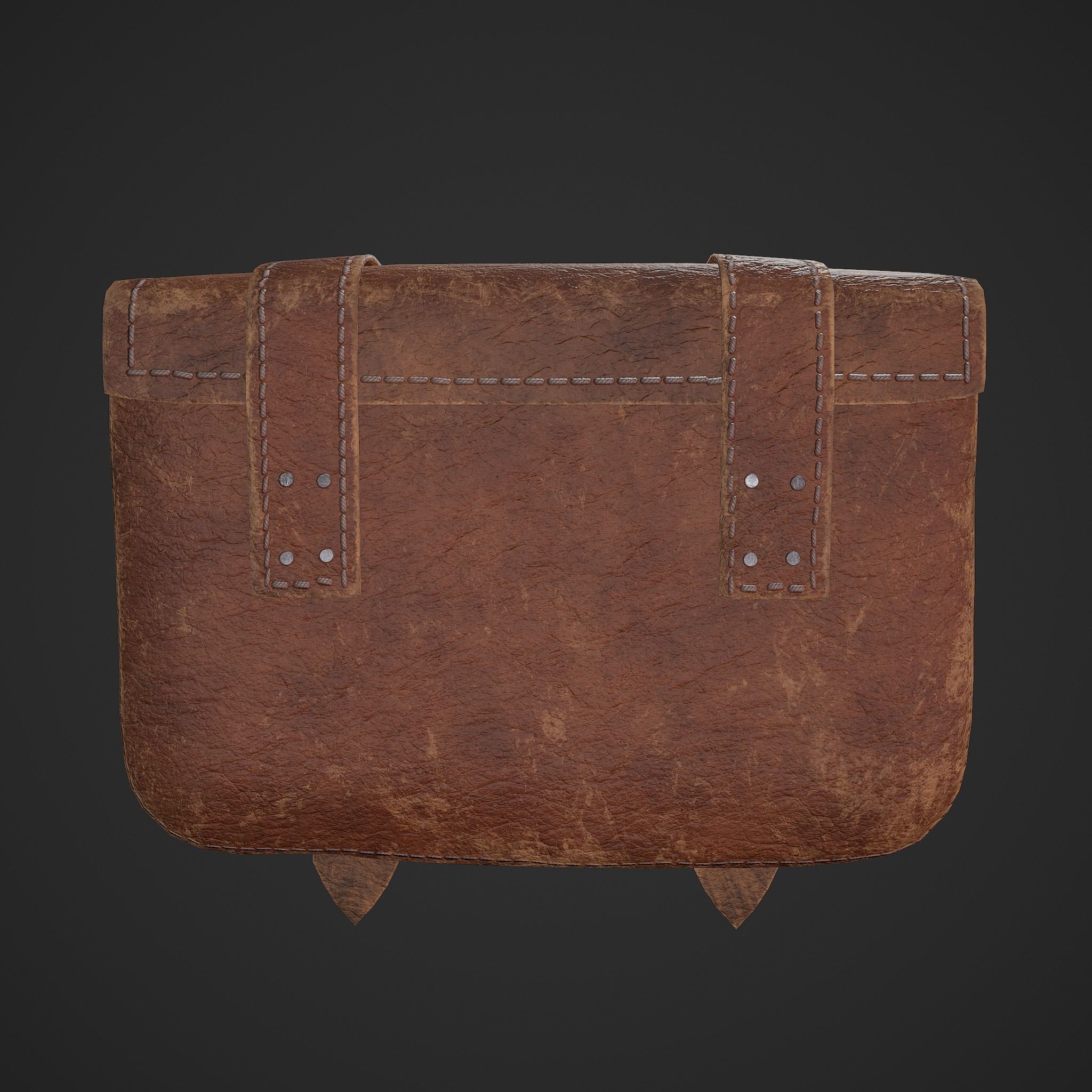 Medieval Bag Low-poly 3D model_6