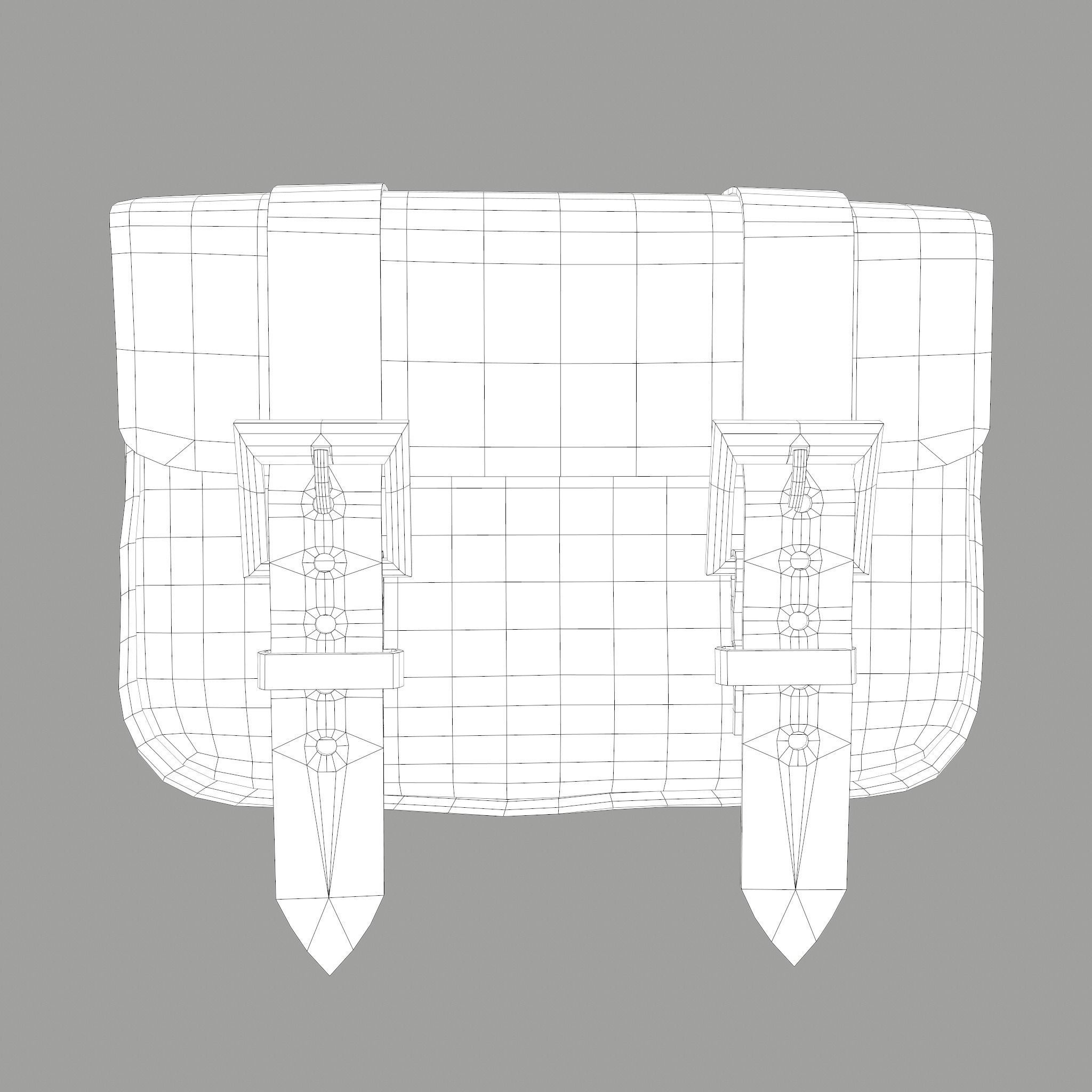 Medieval Bag Low-poly 3D model_23