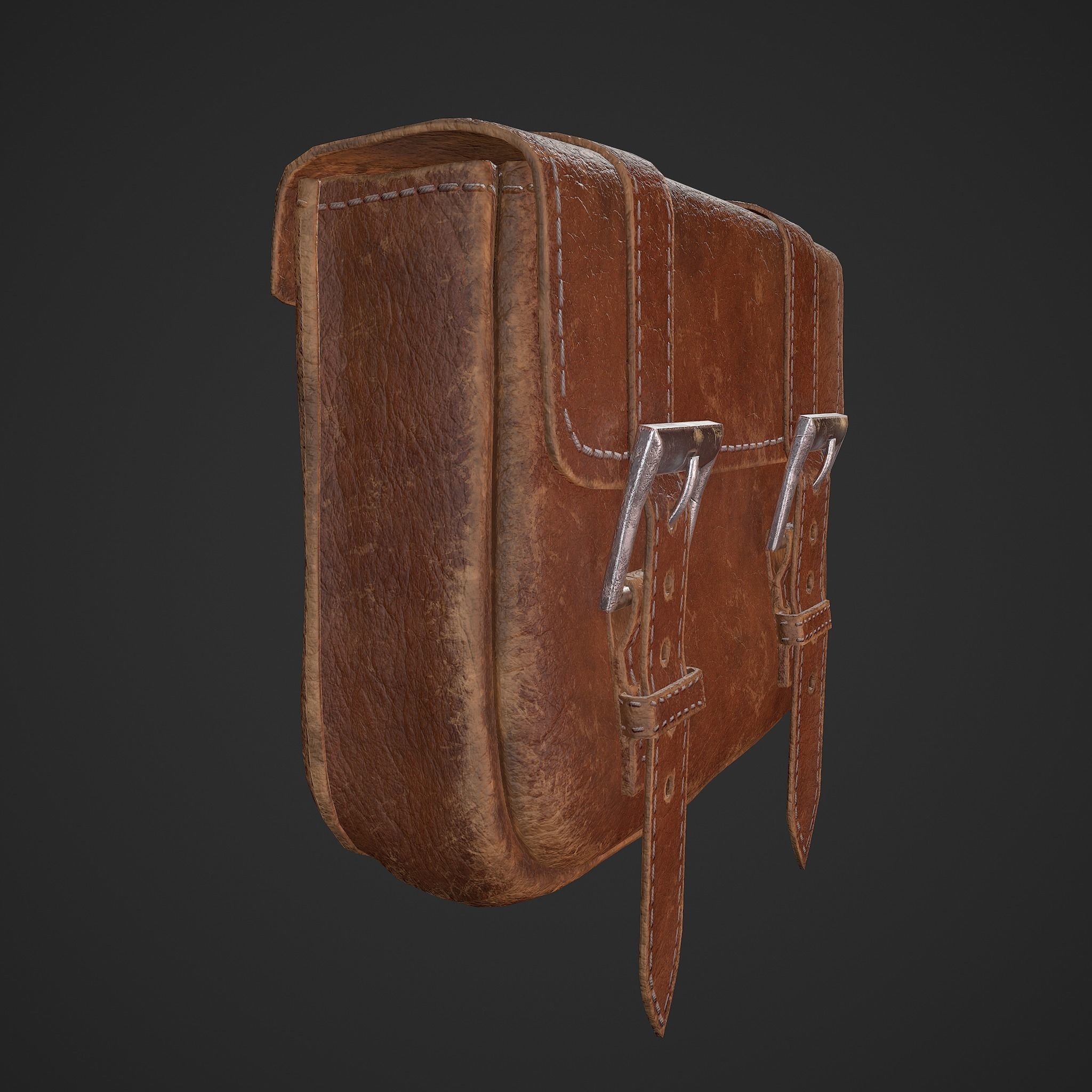 Medieval Bag Low-poly 3D model_3