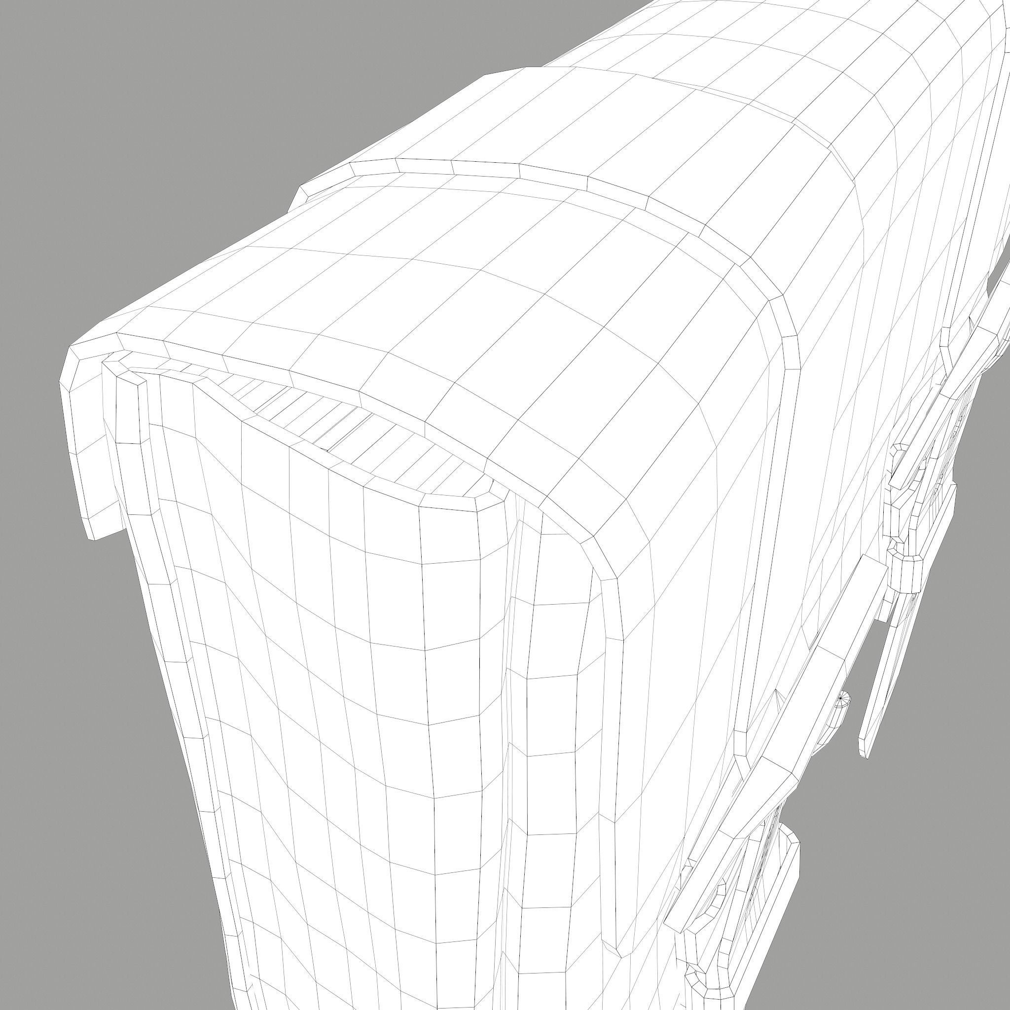 Medieval Bag Low-poly 3D model_27