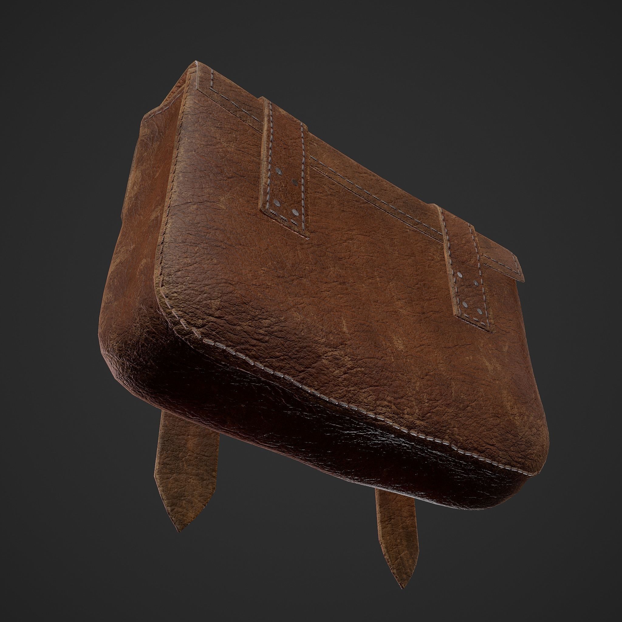 Medieval Bag Low-poly 3D model_19