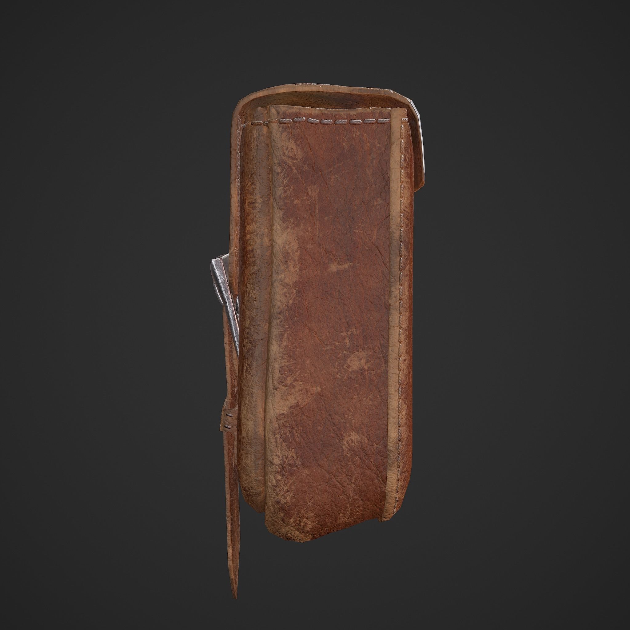 Medieval Bag Low-poly 3D model_8