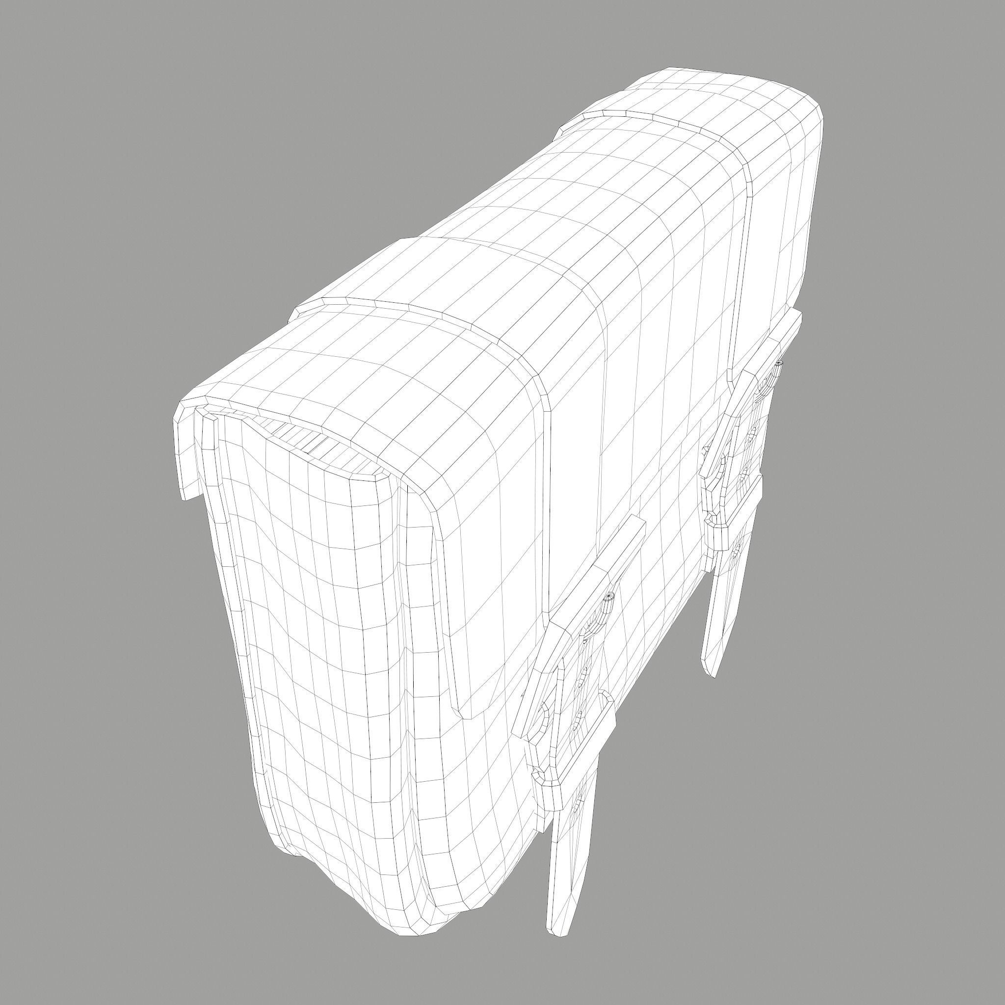 Medieval Bag Low-poly 3D model_26