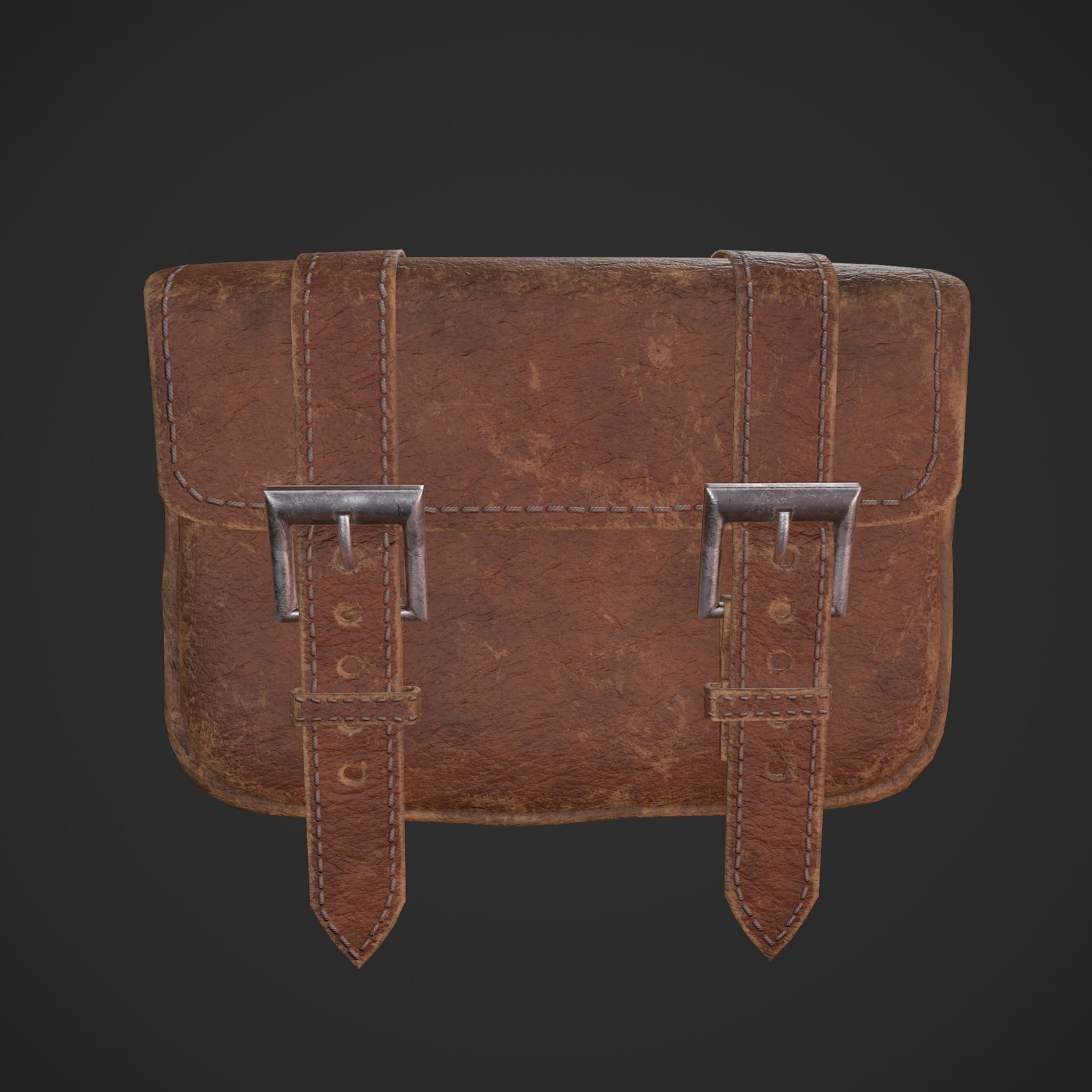 Medieval Bag Low-poly 3D model_10