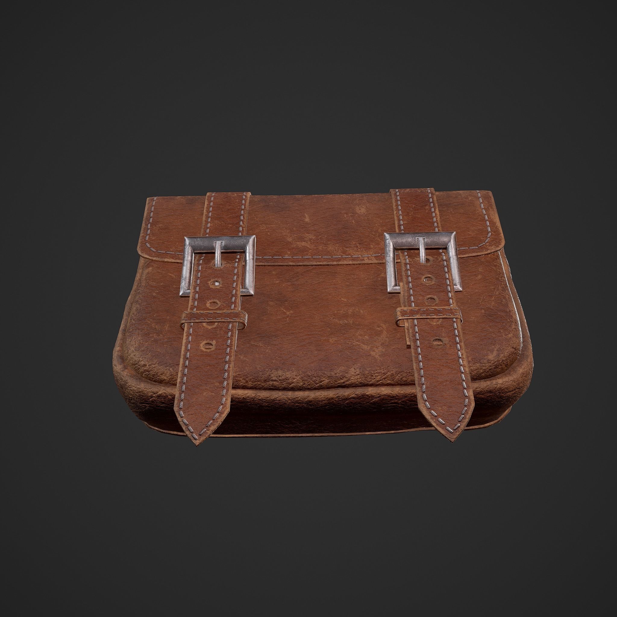 Medieval Bag Low-poly 3D model_13
