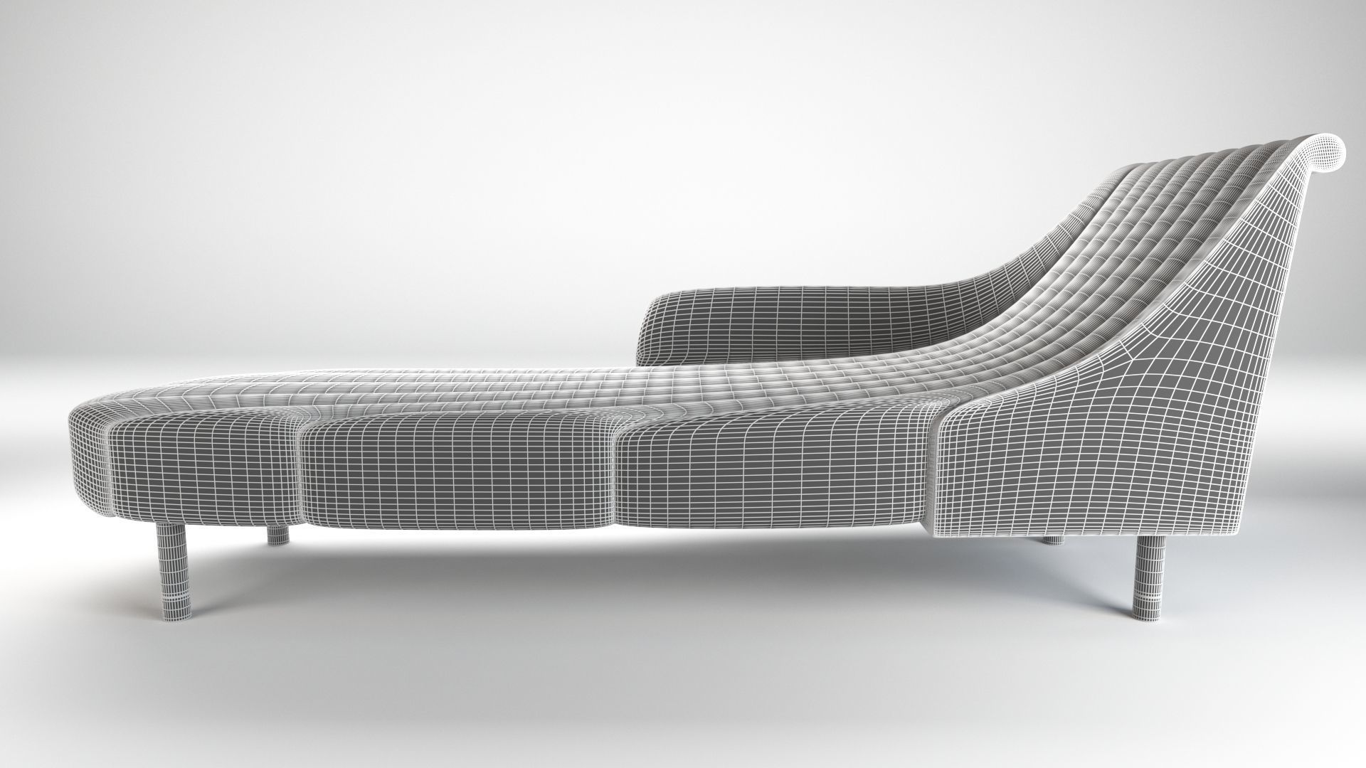 Sofa5 bed with pillow 3D model_9