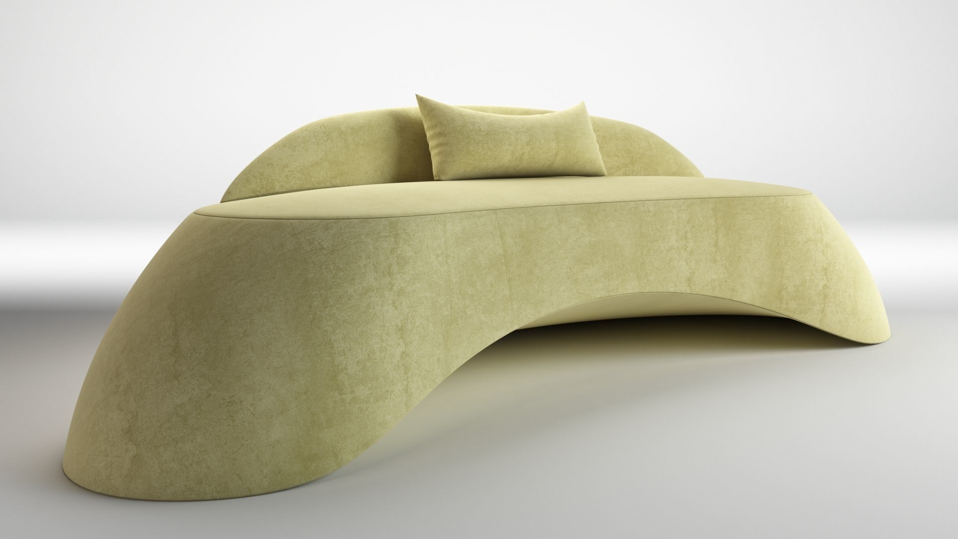 Sofa5 bed with pillow 3D model_3