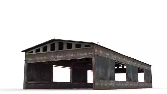 Hangar old rusty barn