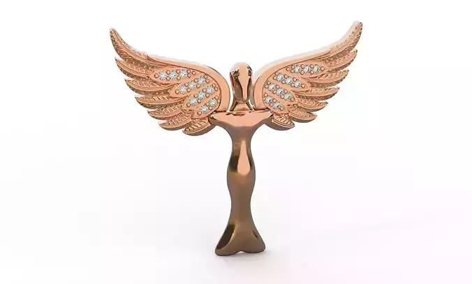 angel diamond pendant