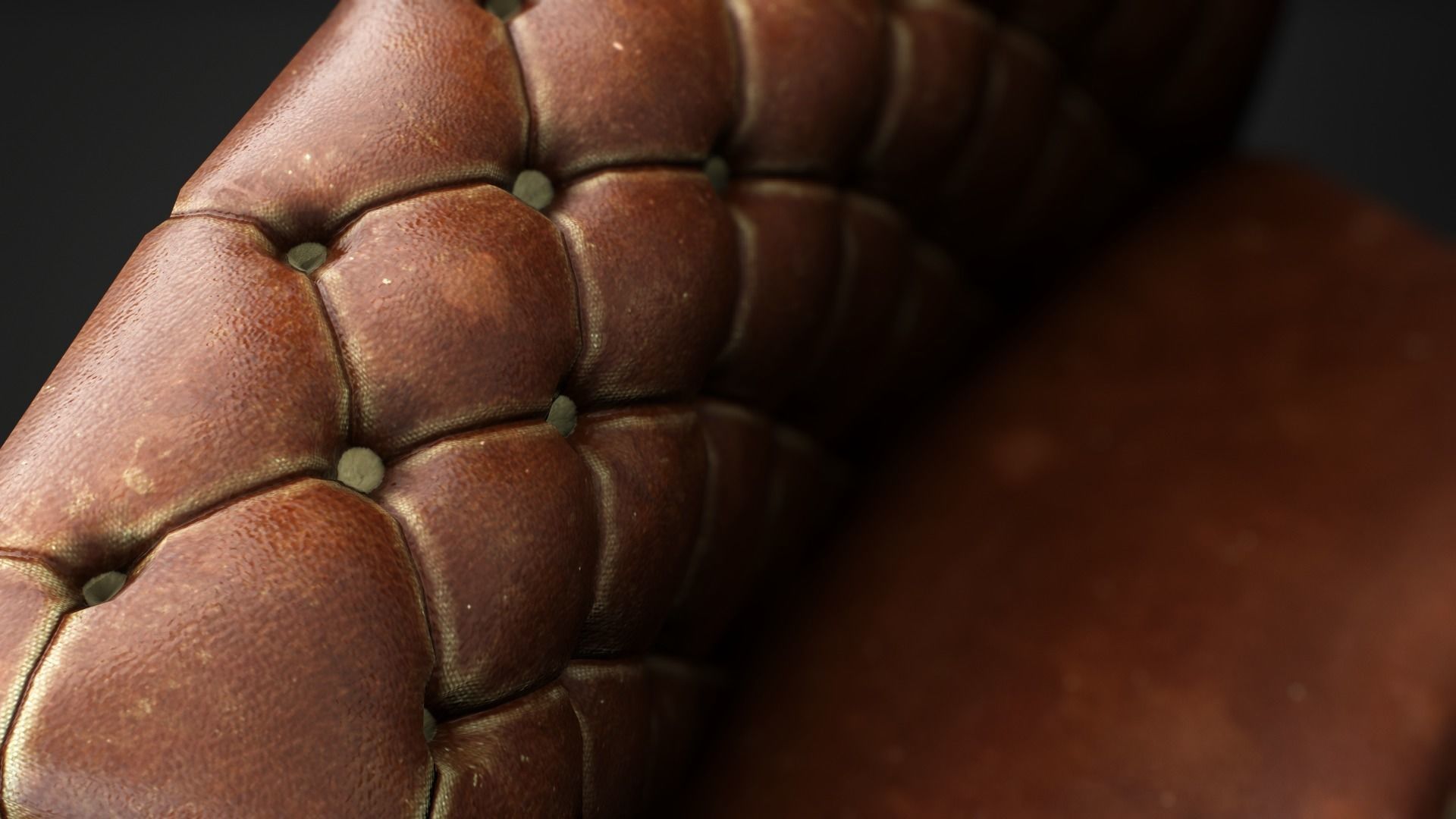 Leather sofa - couch - 3D VR AR game ready Low-poly 3D model_36