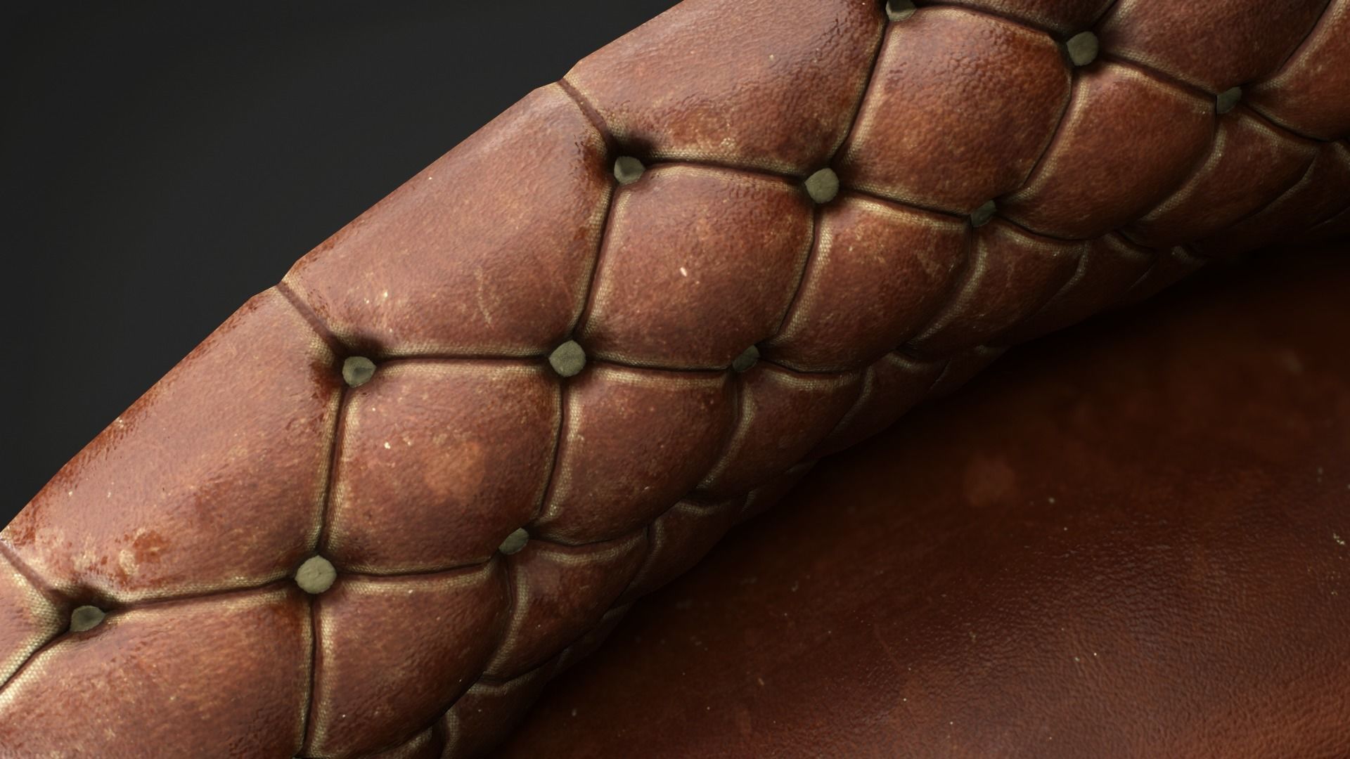 Leather sofa - couch - 3D VR AR game ready Low-poly 3D model_15