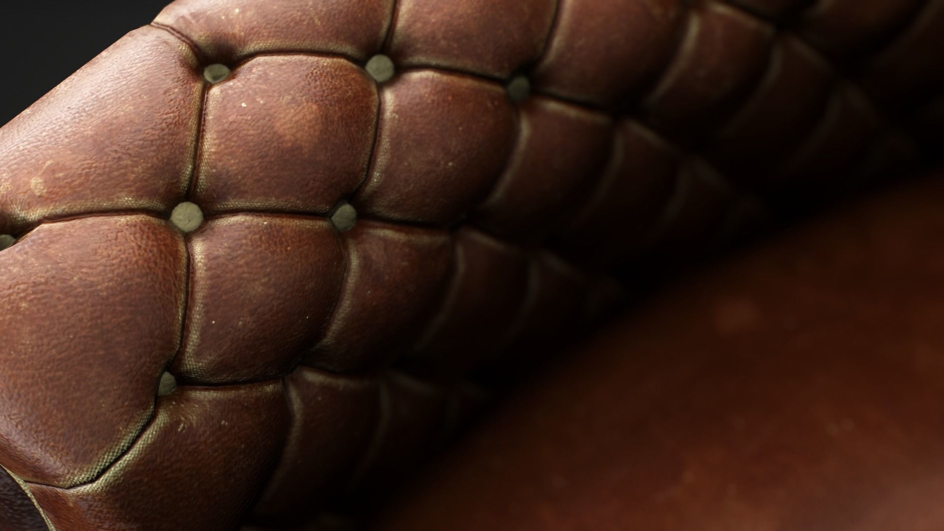 Leather sofa - couch - 3D VR AR game ready Low-poly 3D model_37