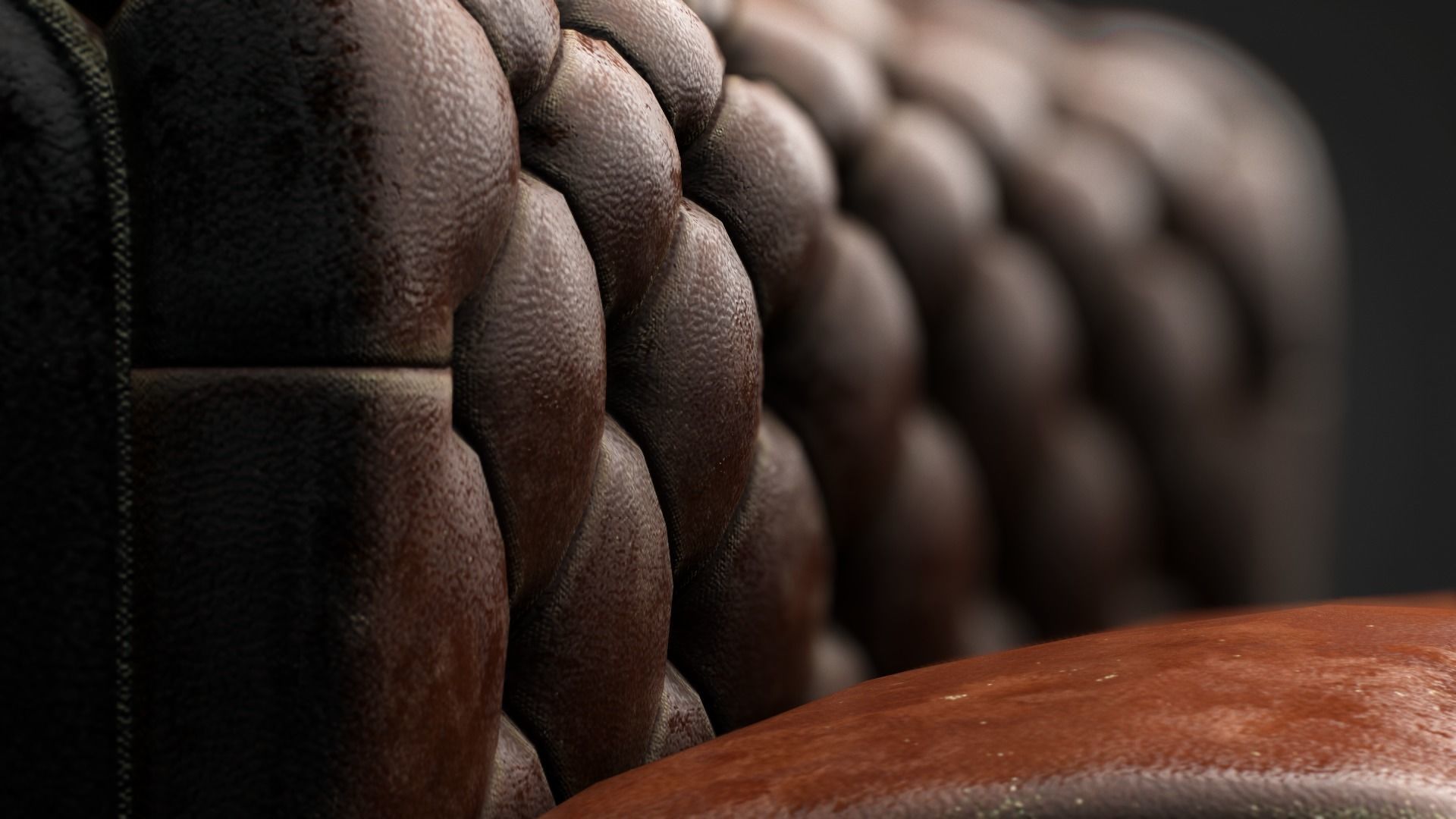 Leather sofa - couch - 3D VR AR game ready Low-poly 3D model_19