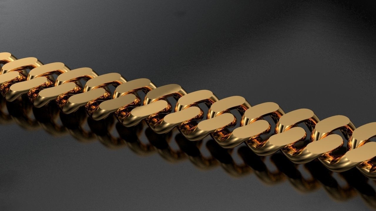 cuban chain  necklace or bracelet model 3D print model_4