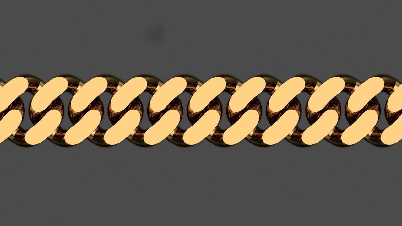cuban chain  necklace or bracelet model 3D print model_1