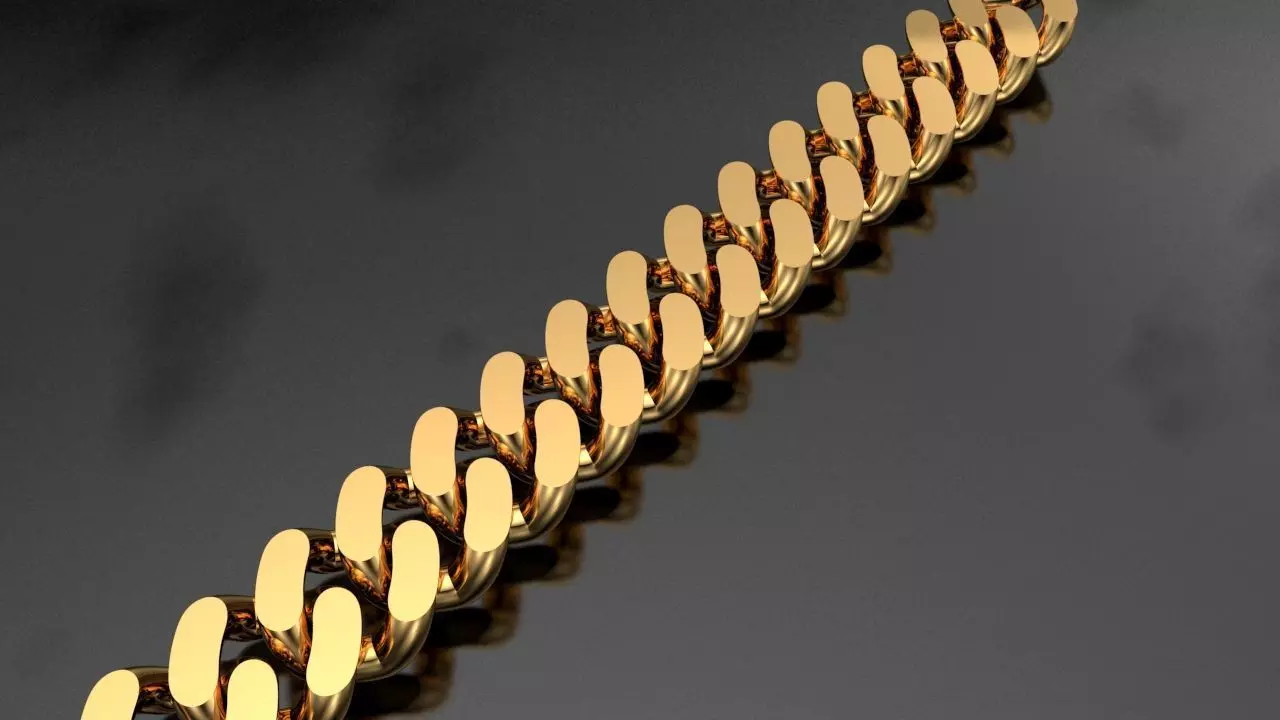 cuban chain  necklace or bracelet model 3D print model_0