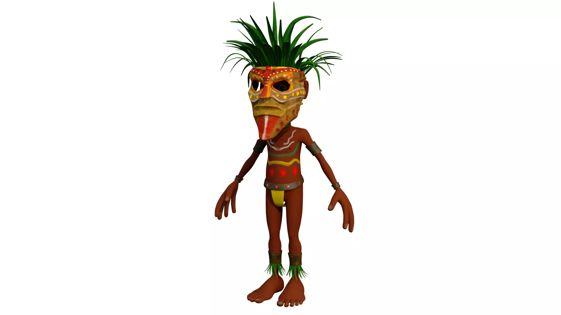 3D African character 3D model_0