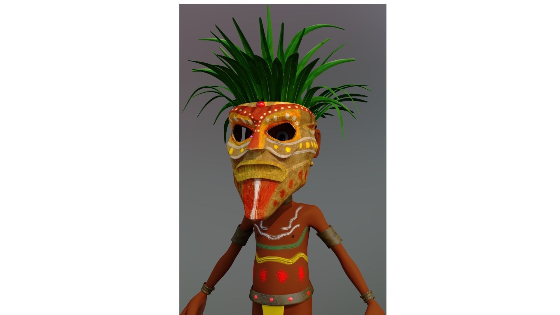 3D African character 3D model_2