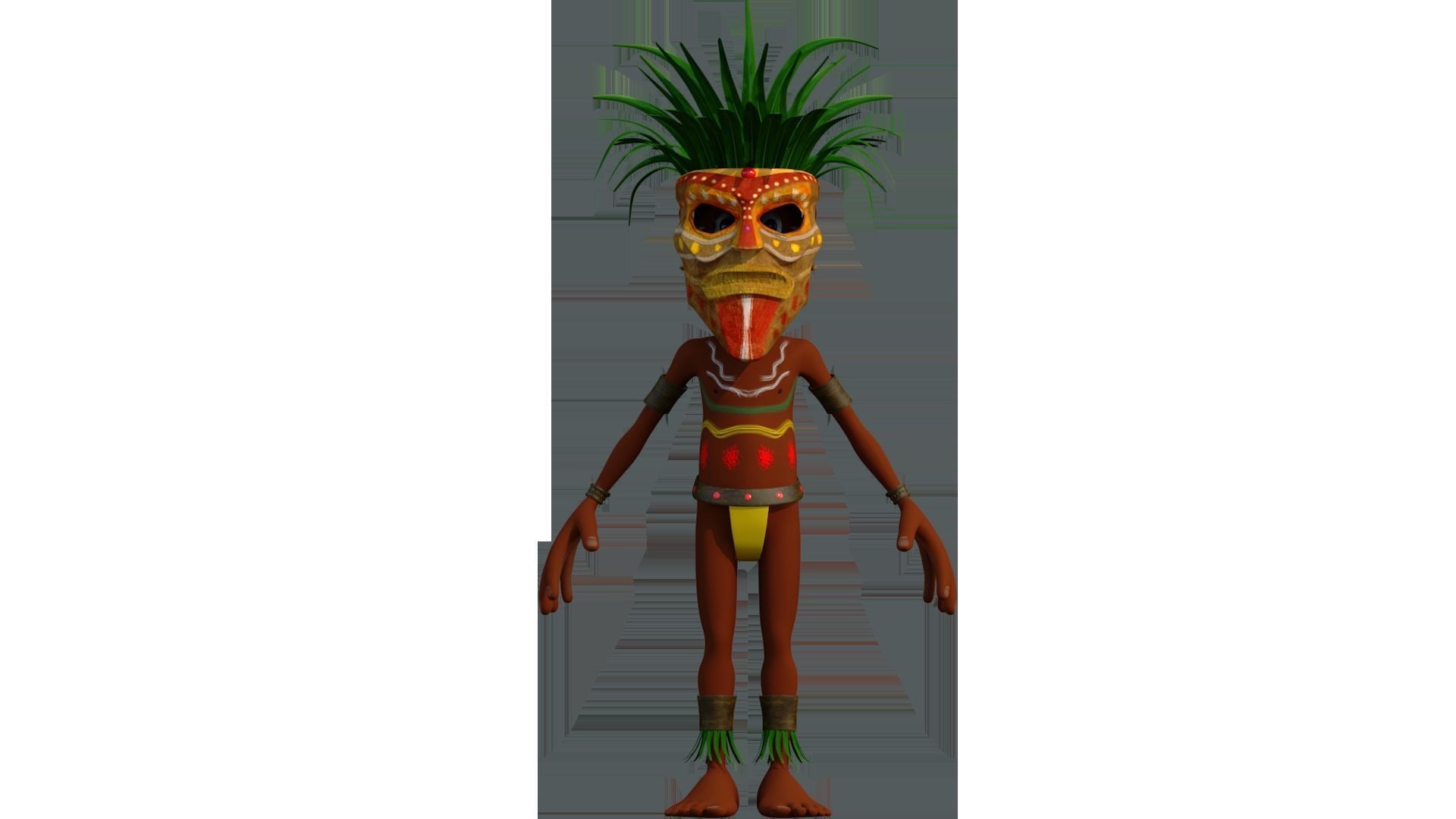 3D African character 3D model_3