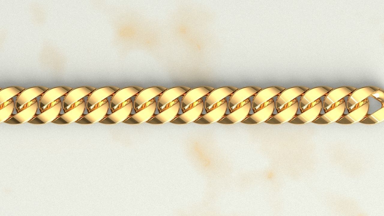 cuban chain  necklace or bracelet new model 3D print model_2