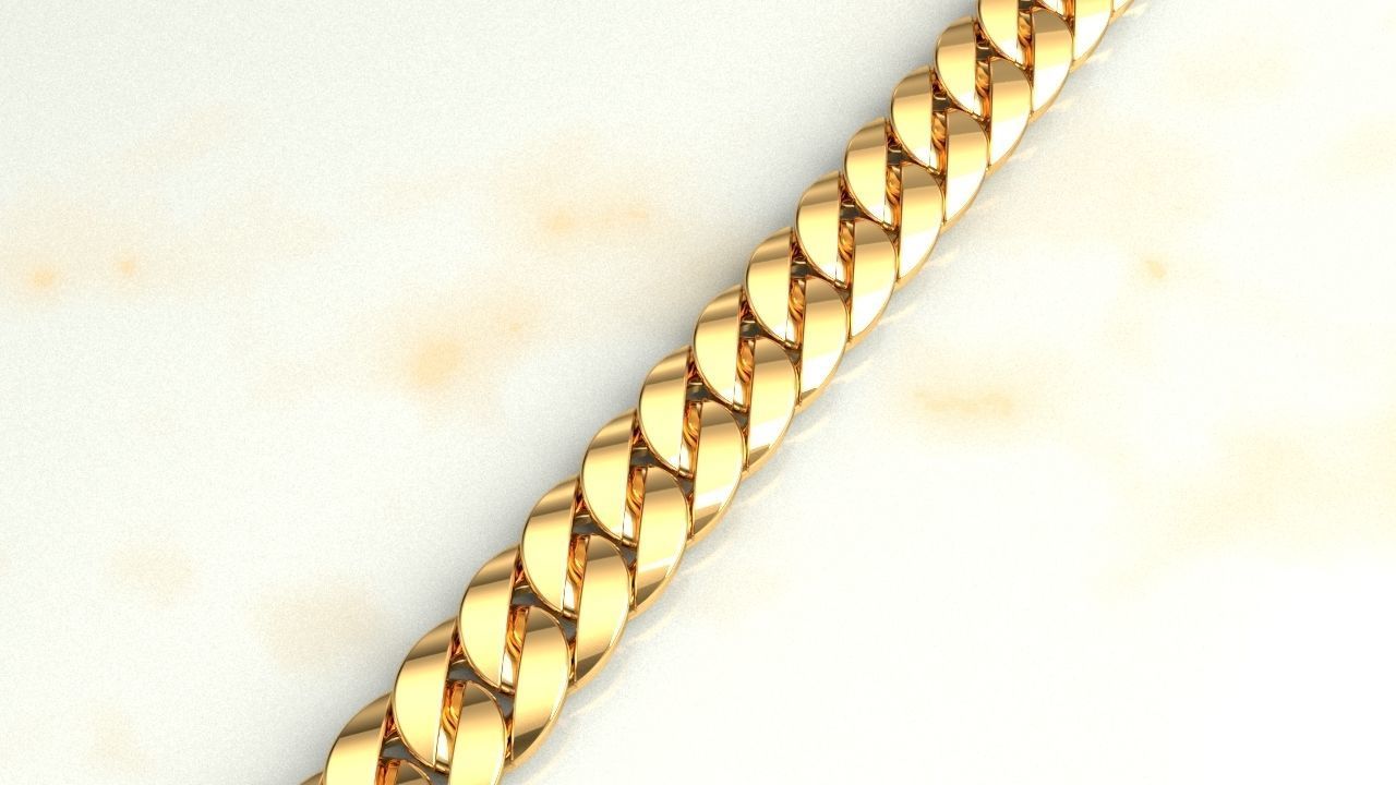 cuban chain  necklace or bracelet new model 3D print model_1
