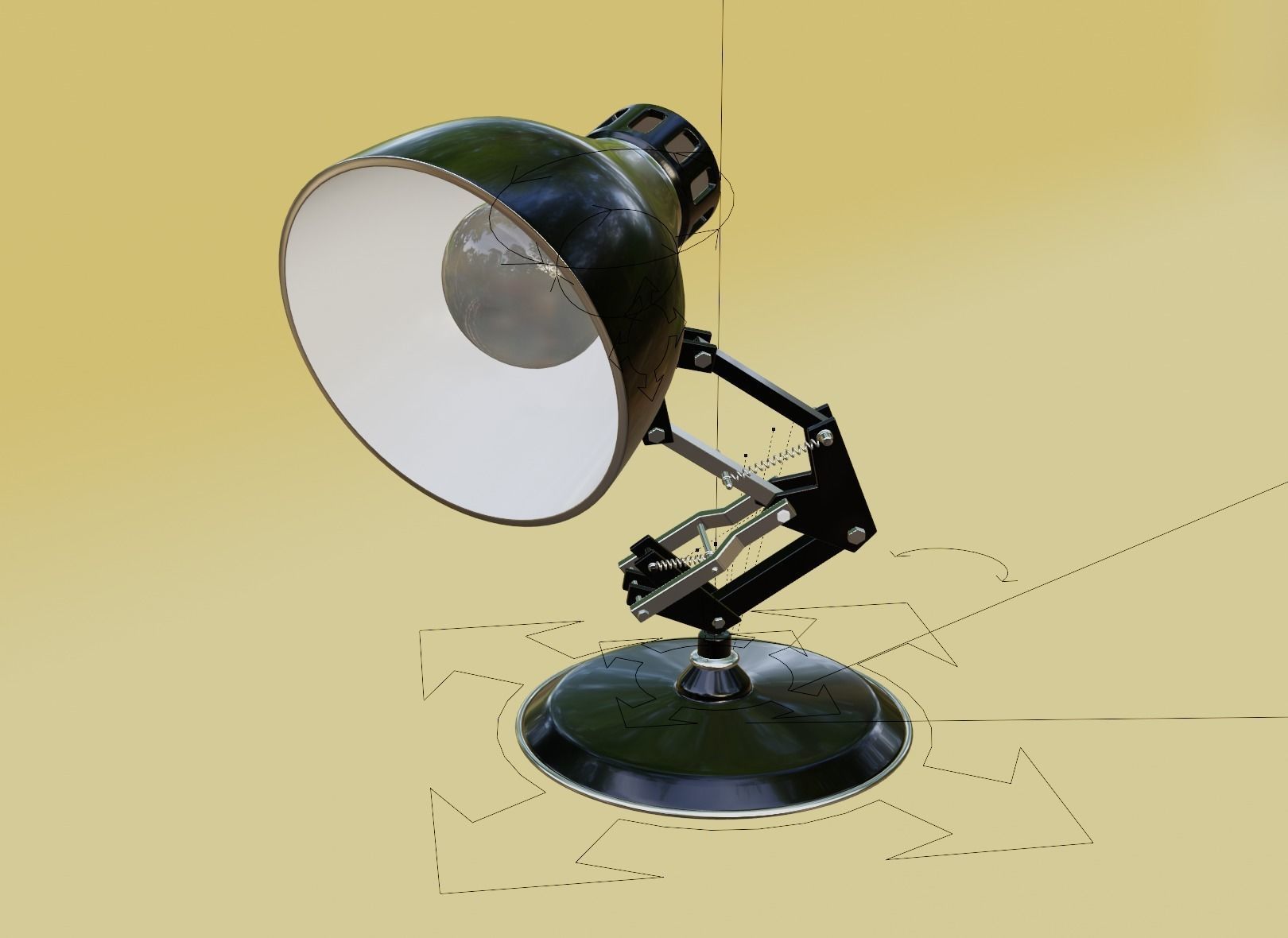 Pixar Lamp Low-poly 3D model_5