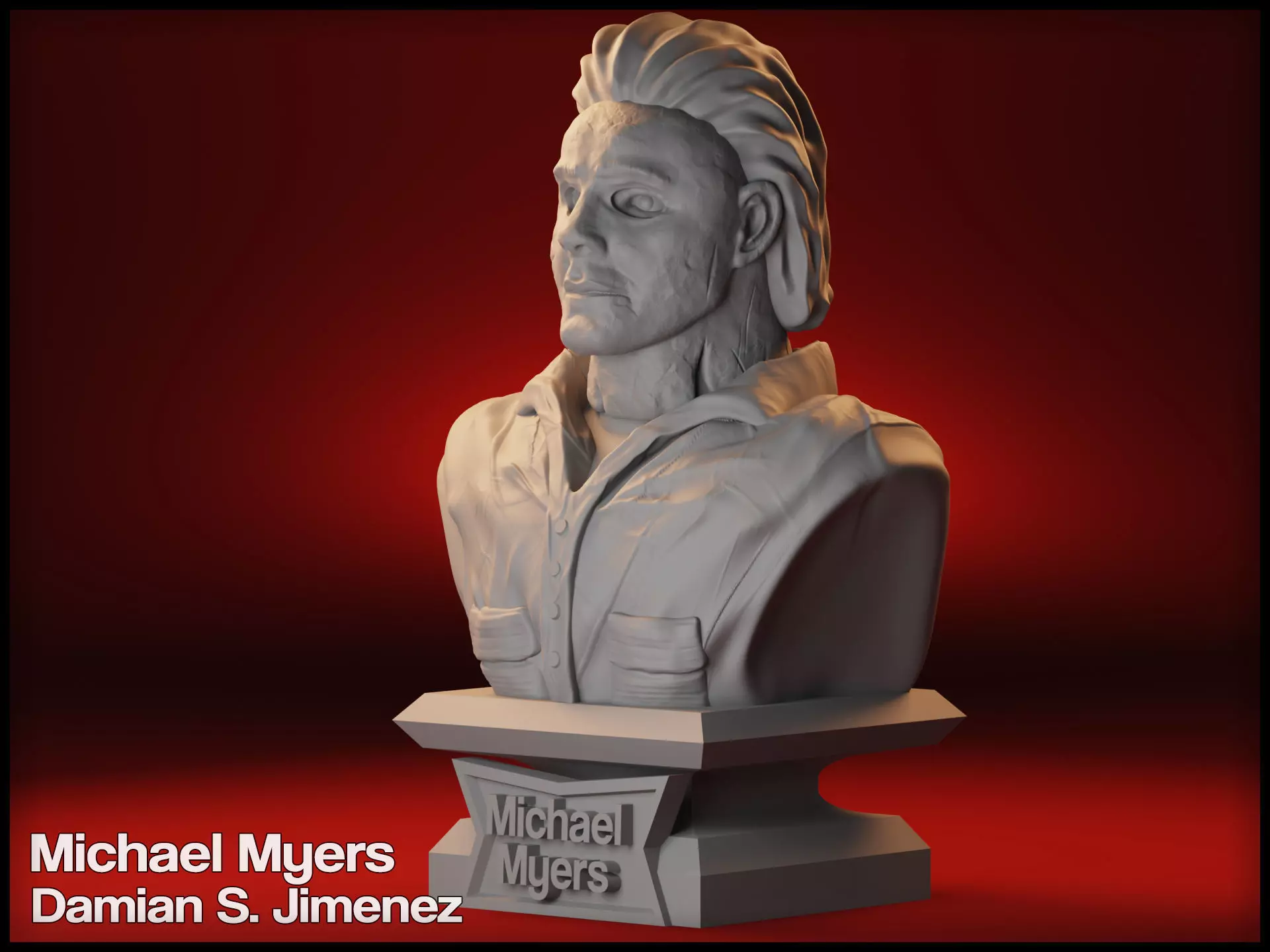Michael Myers Bust Halloween movie 3D print model_0