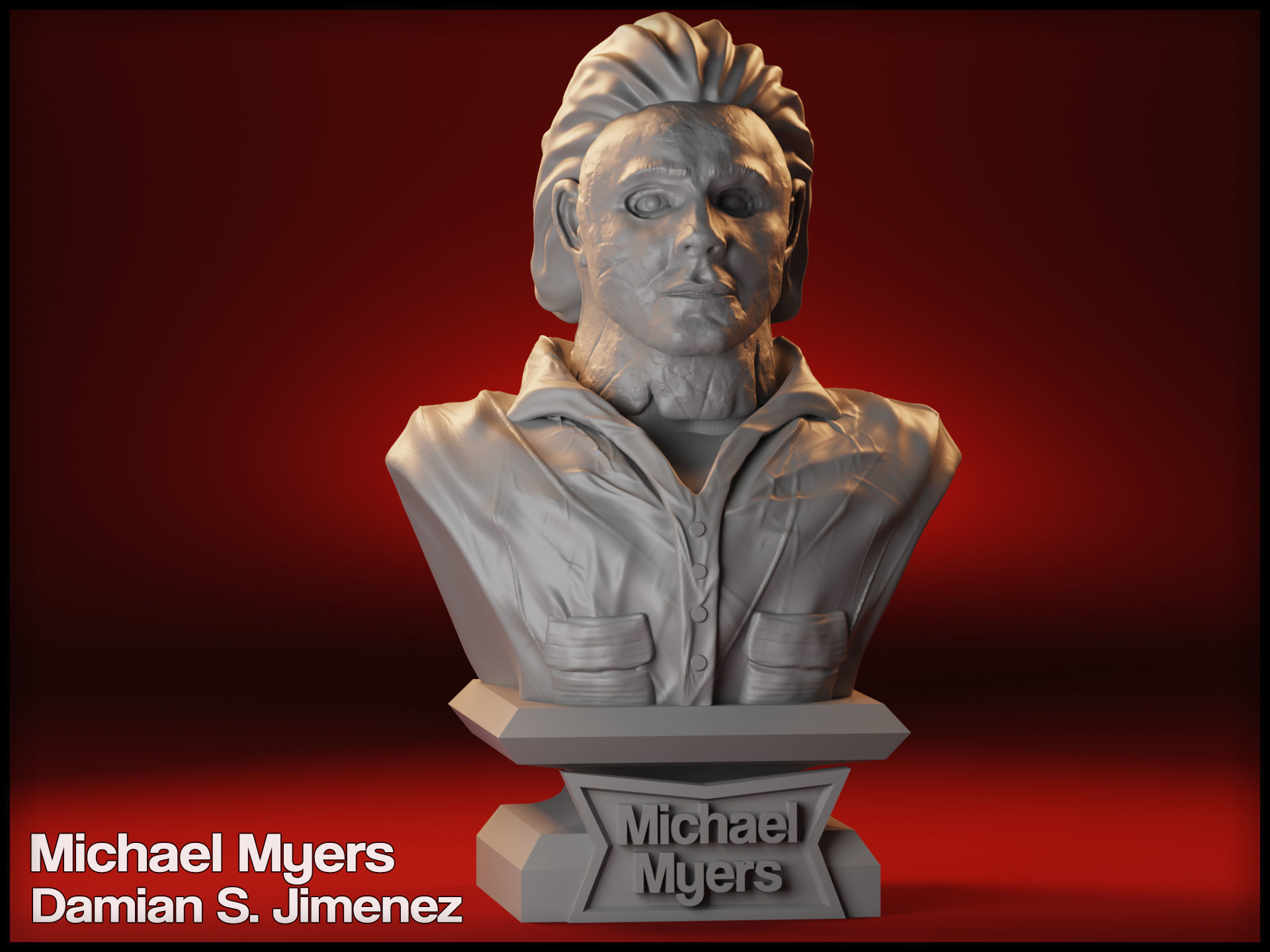 Michael Myers Bust Halloween movie 3D print model_2