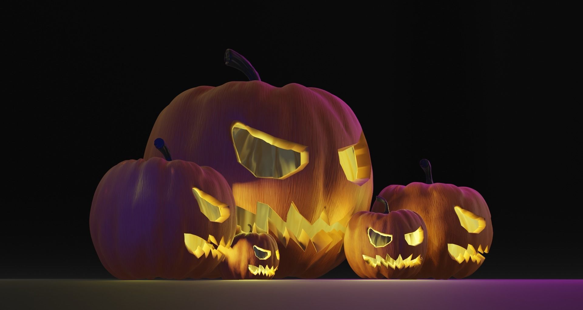 Halloween Jack o lantern 3D model_2