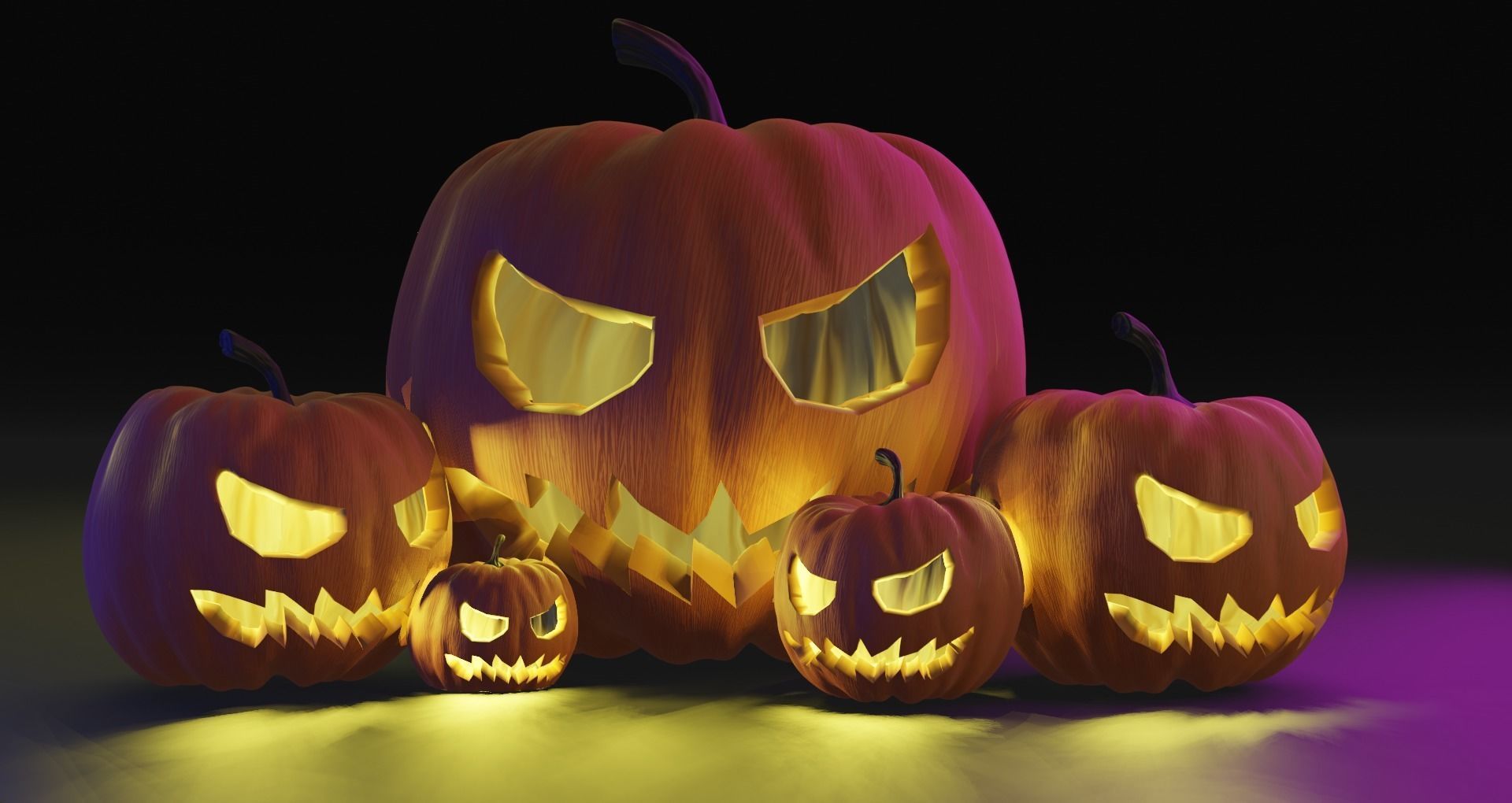 Halloween Jack o lantern 3D model_1