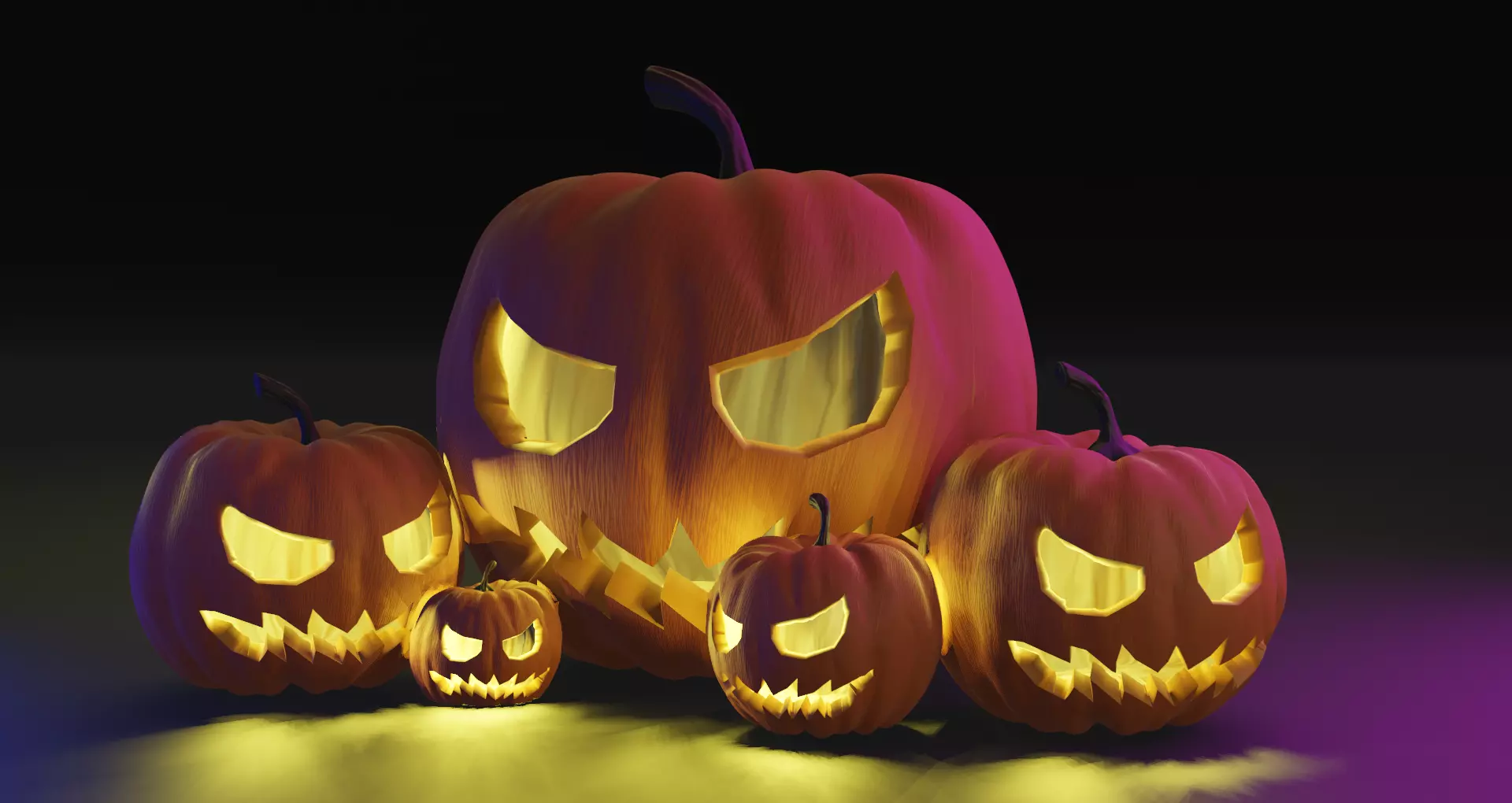 Halloween Jack o lantern 3D model_0