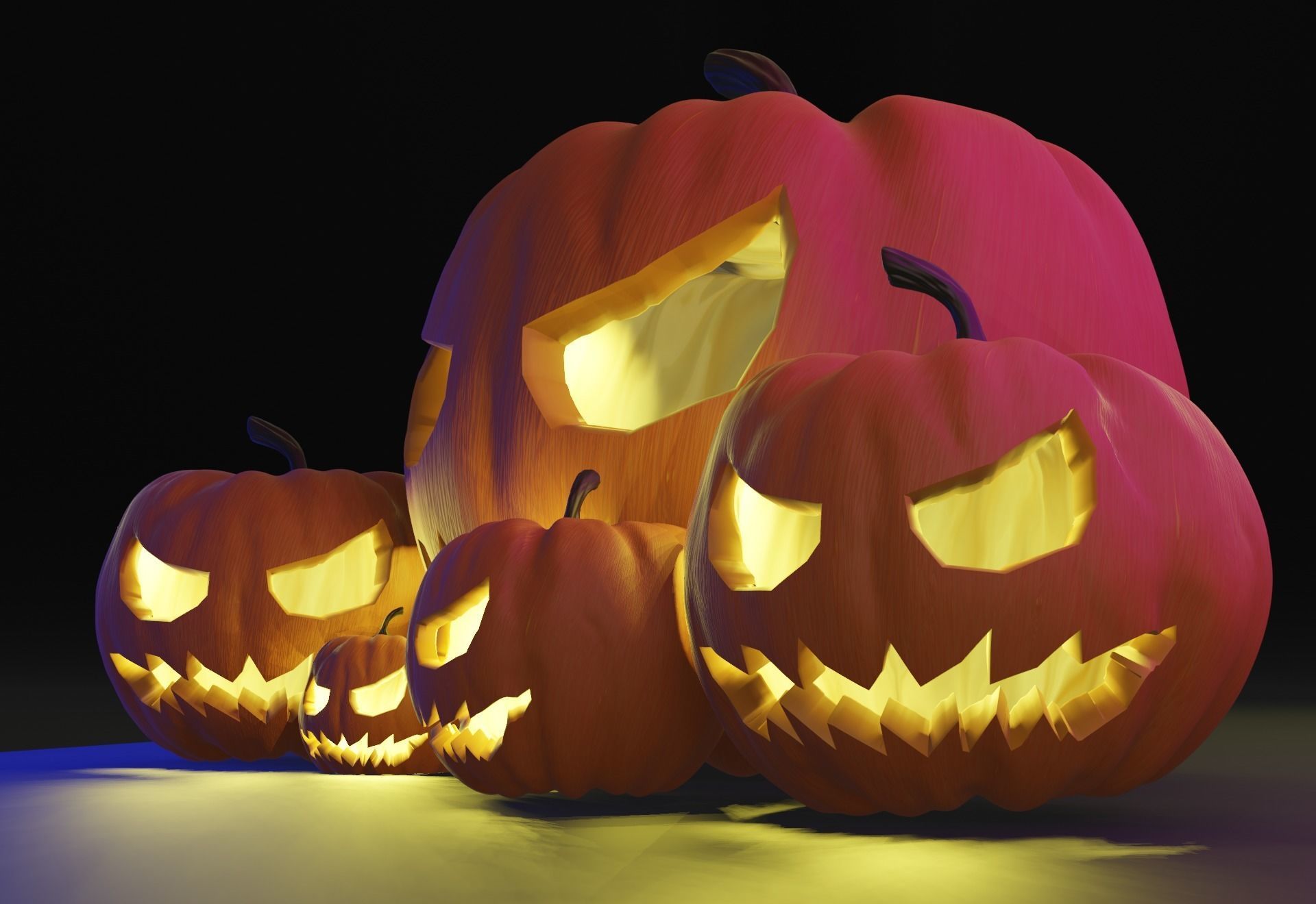 Halloween Jack o lantern 3D model_3