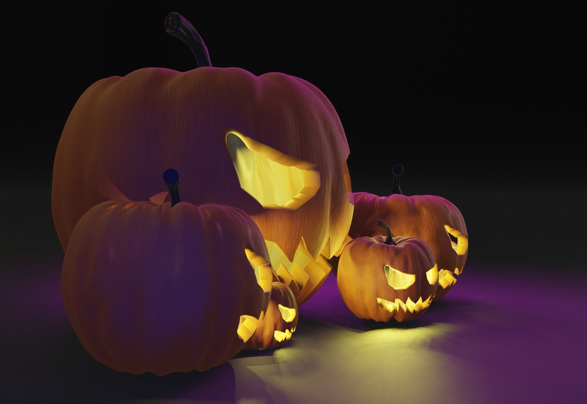 Halloween Jack o lantern 3D model_4
